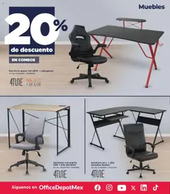 Vista previa de Office Depot - Catálogo, nuevo folleto de la tienda, válido en México a partir del 01.10.2025 | Página: 5 | Productos: Usb, Silla, Silla gamer, Escritorio