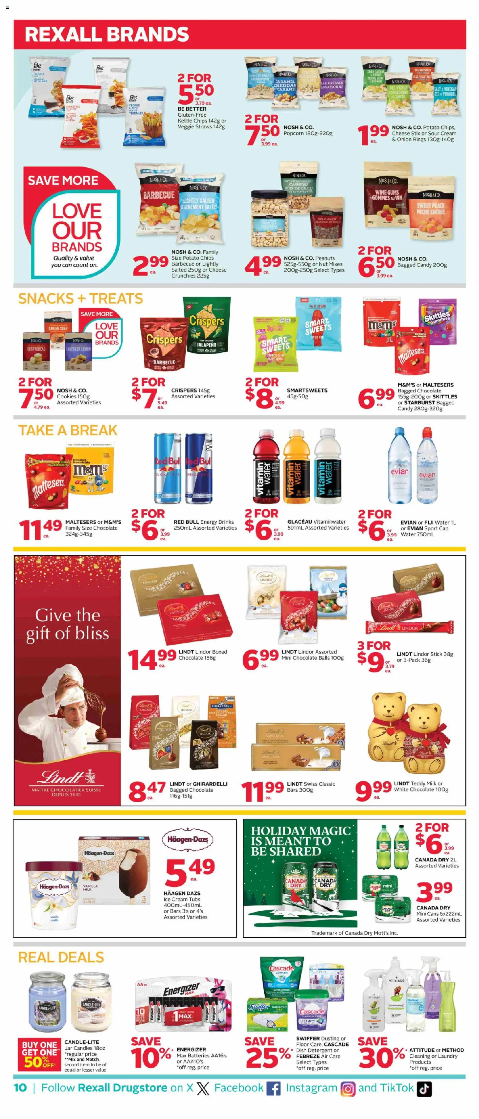 Rexall flyer valid from 28.11.2025 | Page: 19 | Products: Chips, Milk, Chocolate, Wine