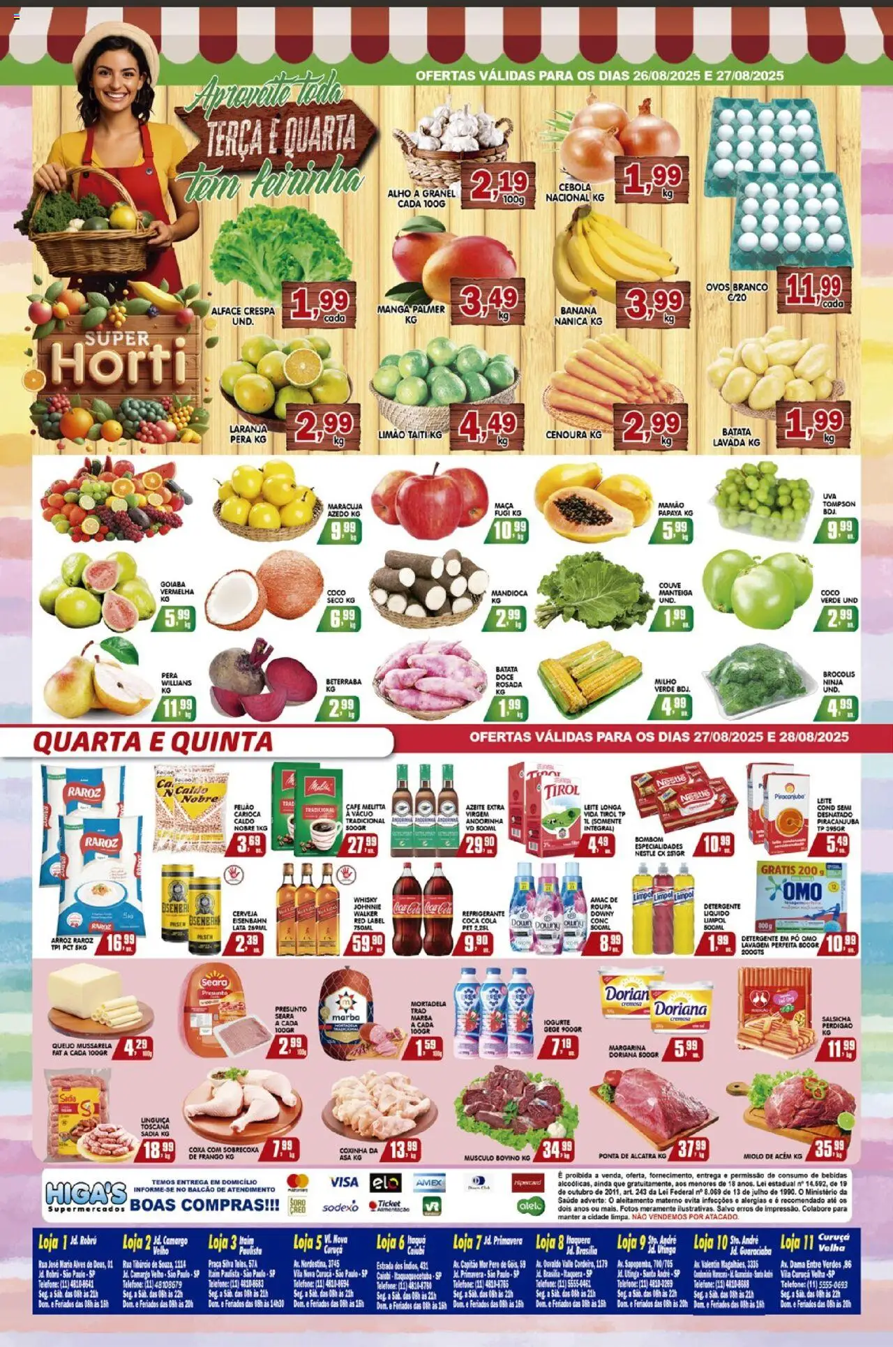 Higa's Supermercado Folheto - válido de 27.08.2025 | Página: 4 | Produtos: Pó, Detergente, Doriana, Acém