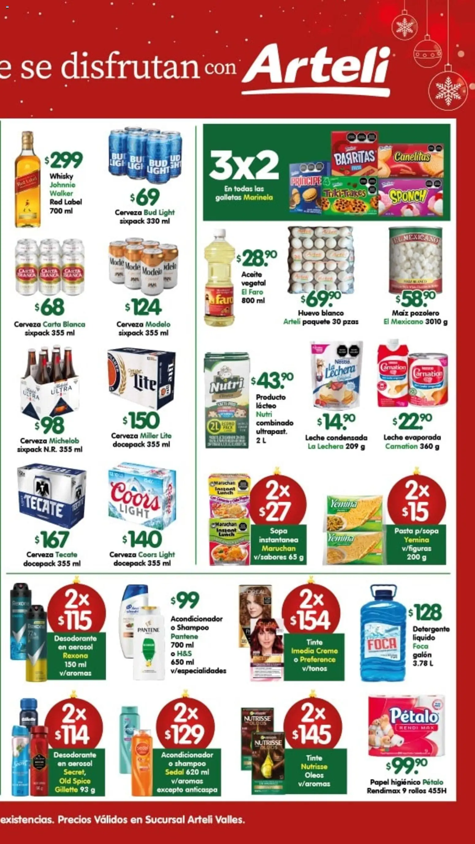 Nuevas ofertas de Arteli válidas en toda la República Mexicana desde el 19.12.2025. ¡Encuentra las mejores ofertas en Arteli folleto Valles! | Página: 2 | Productos: Maíz, Huevo, Pasta, Whisky