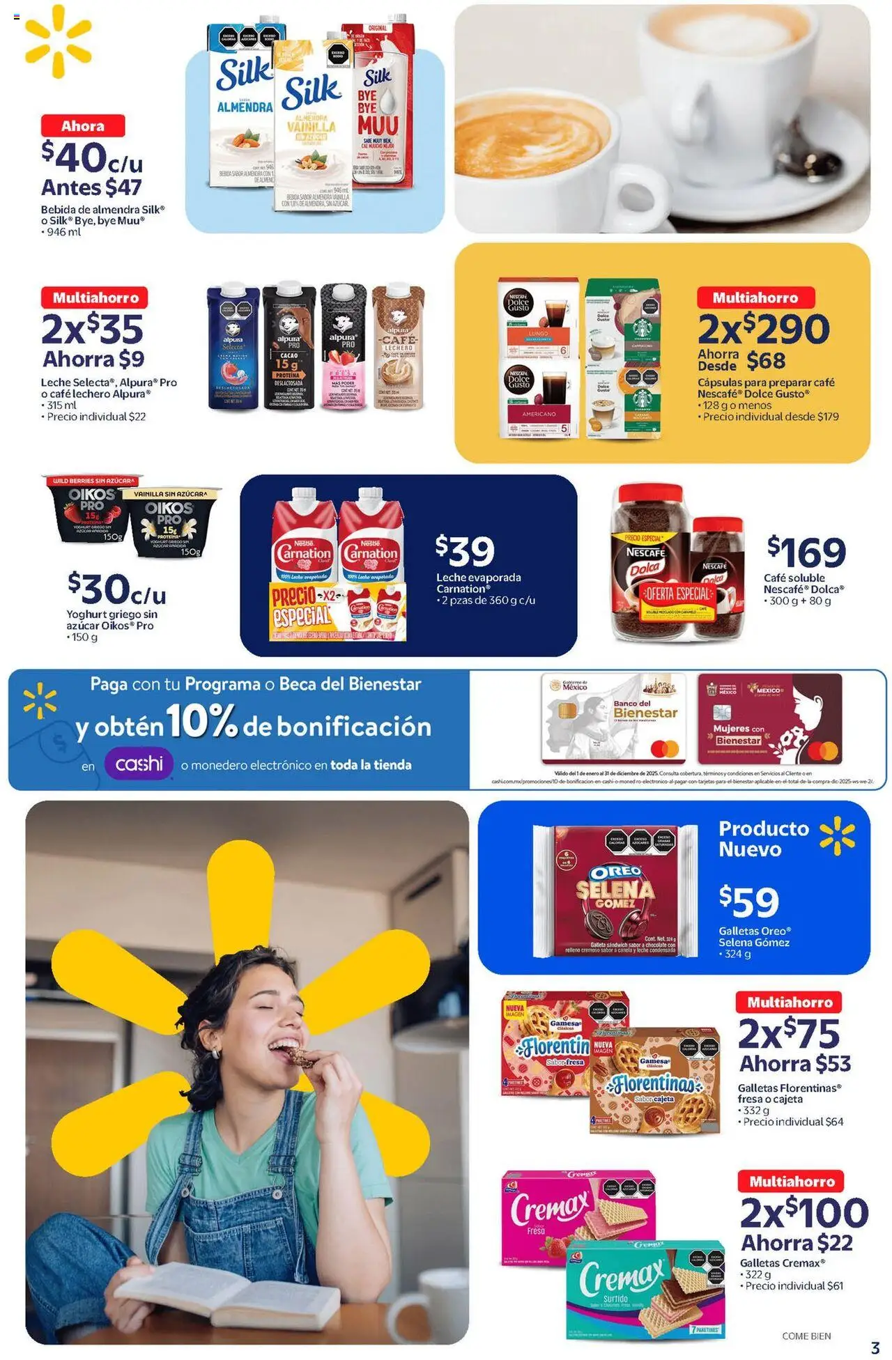 Nuevas ofertas de Walmart válidas en toda la República Mexicana desde el 17.09.2025. ¡Encuentra las mejores ofertas en Walmart - Folleto! | Página: 3 | Productos: Azúcar, Monedero, Café, Almendra