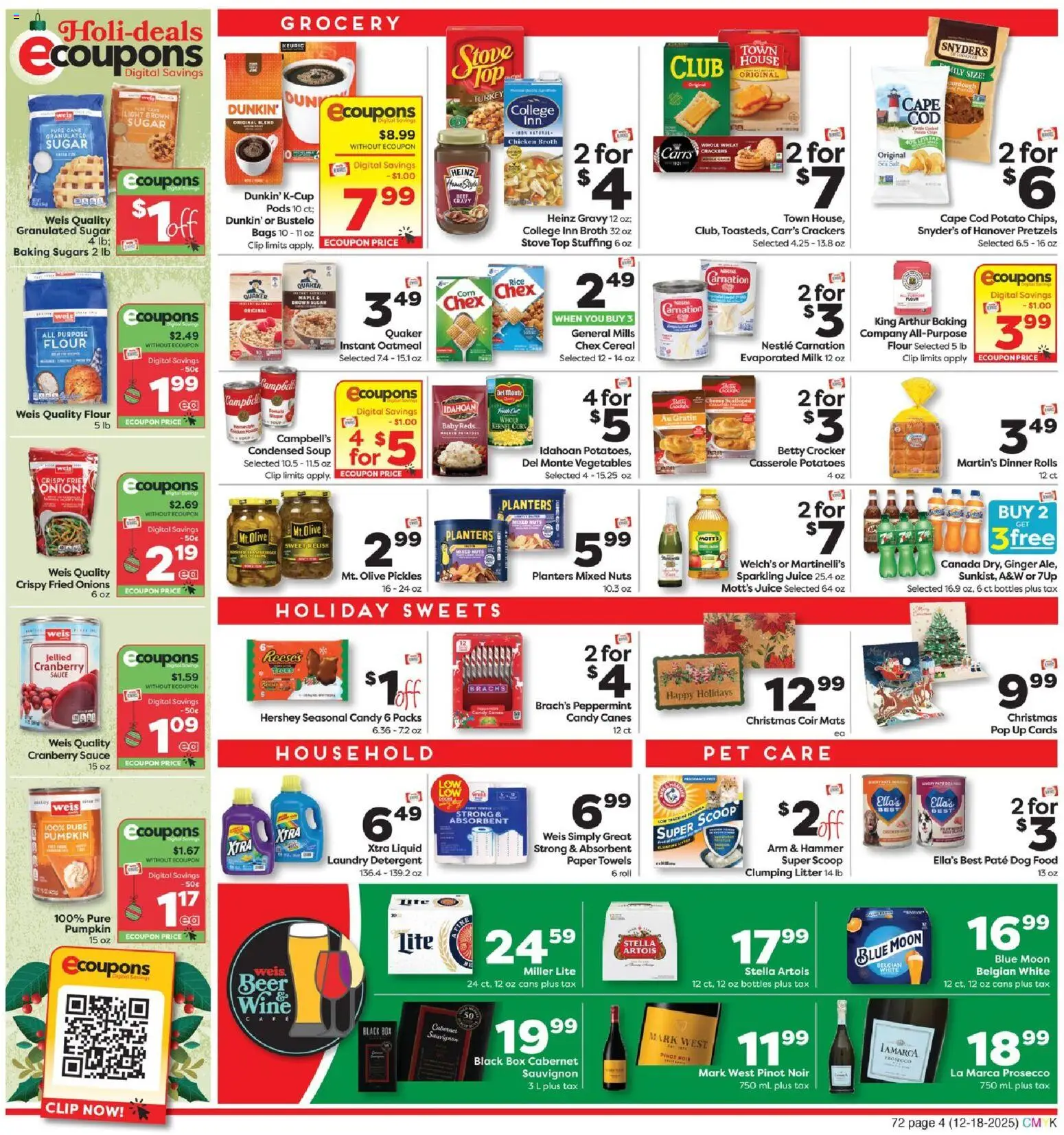 Weis Weekly Circular - WV - valid from 18.12.2025 | Page: 4 | Products: Hammer, Milk, Detergent, Stove