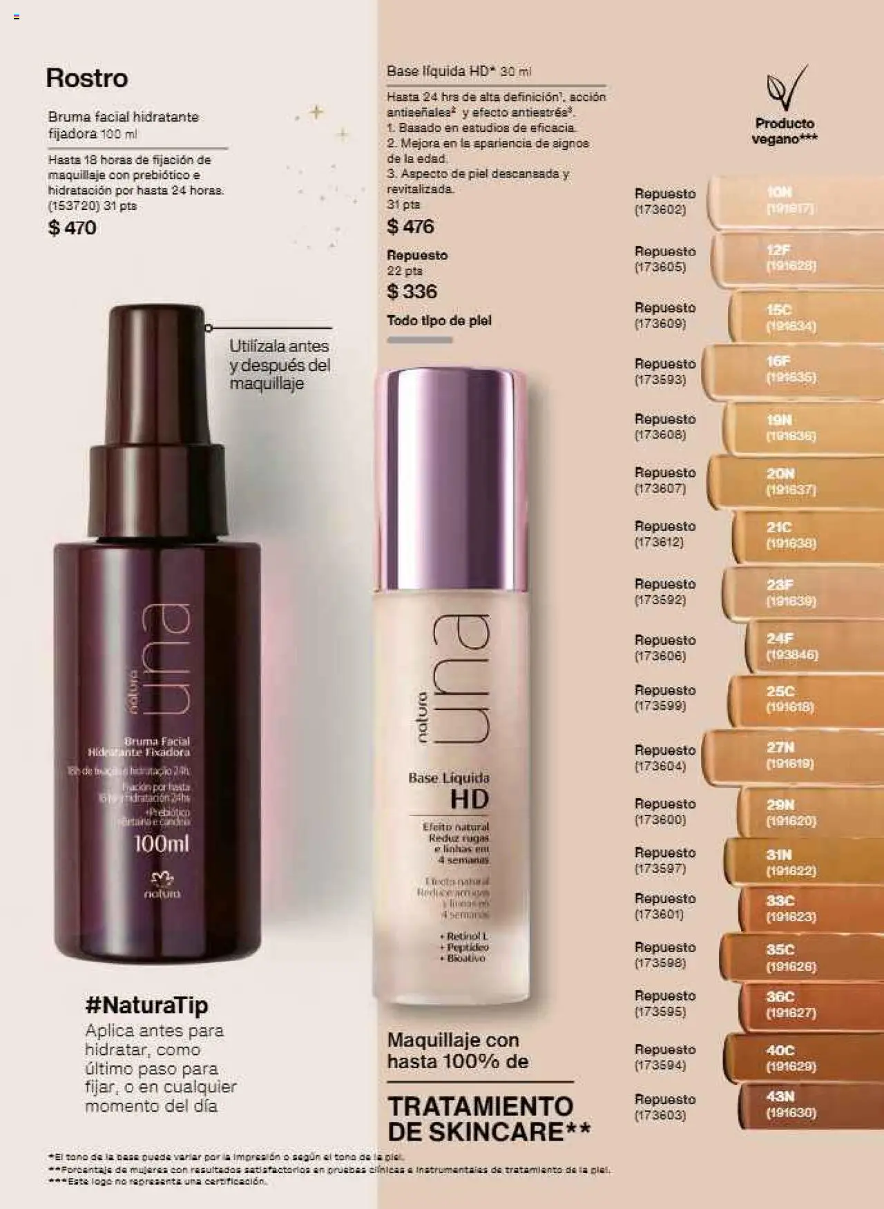 Nuevas ofertas de Natura válidas en toda la República Mexicana desde el 22.11.2025. ¡Encuentra las mejores ofertas en Natura campaña 17 2025! | Página: 84 | Productos: Bruma, Maquillaje