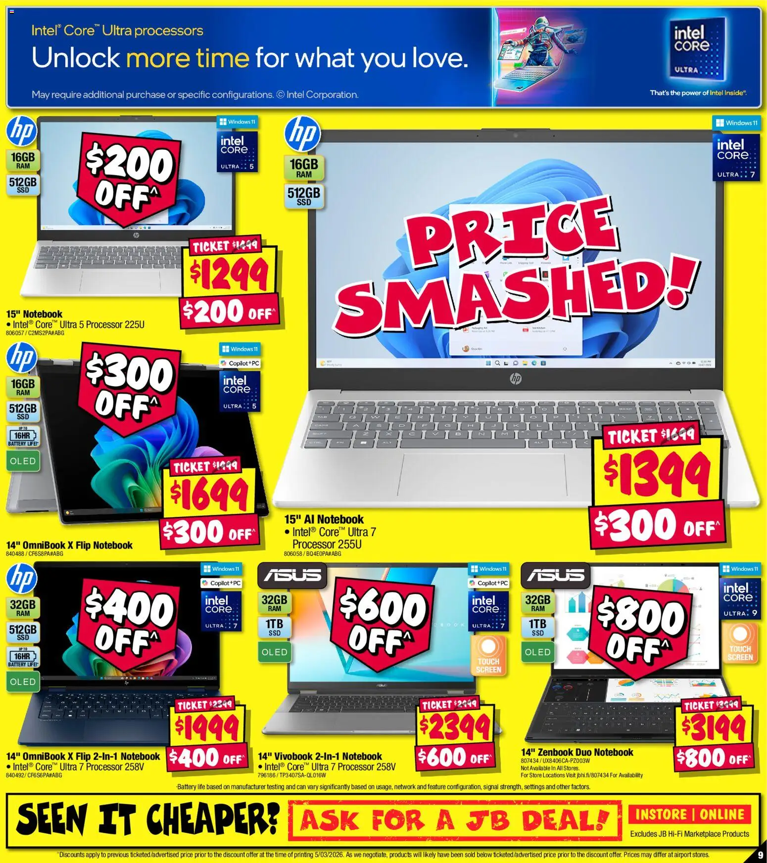 JB Hi-Fi catalogue - valid from 19.03.2026 | Page: 9 | Products: Battery, Notebook, Screen