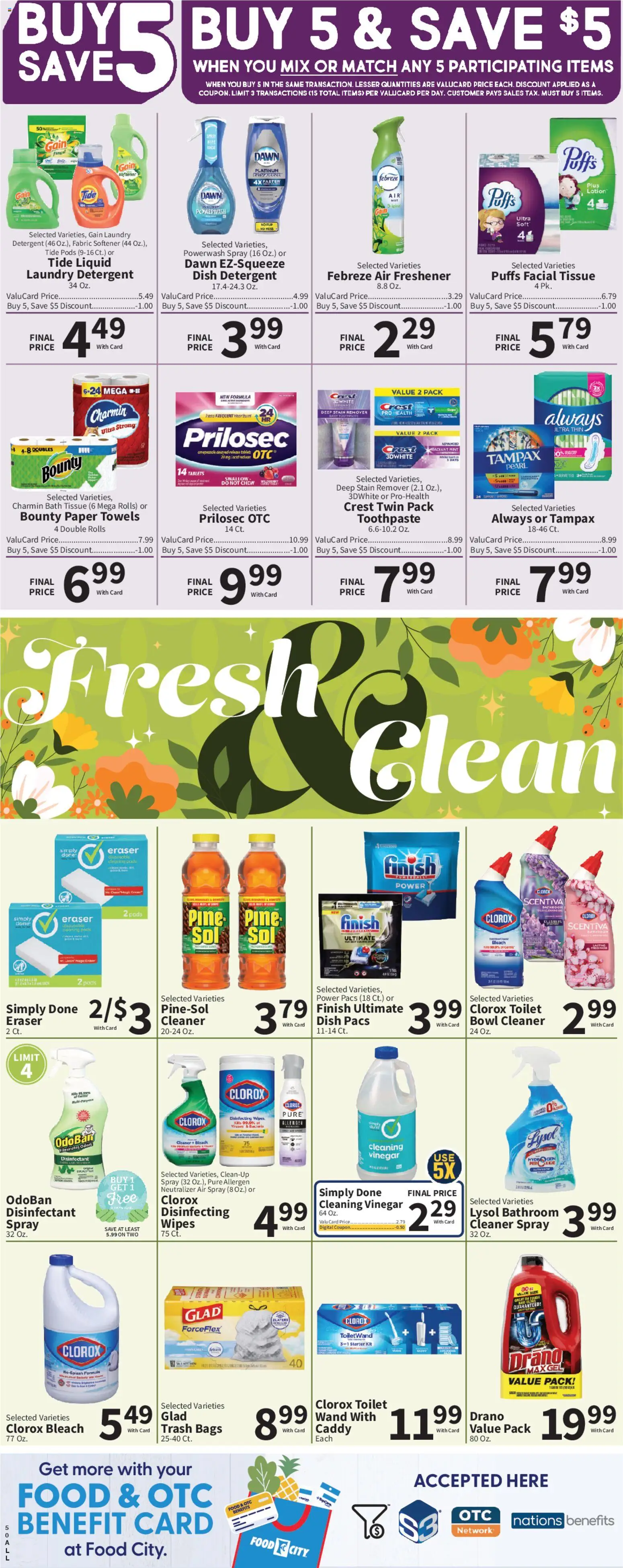 Food City Weekly Ad - valid from 15.04.2026 | Page: 7 | Products: Eraser, Bath, Detergent, Starter