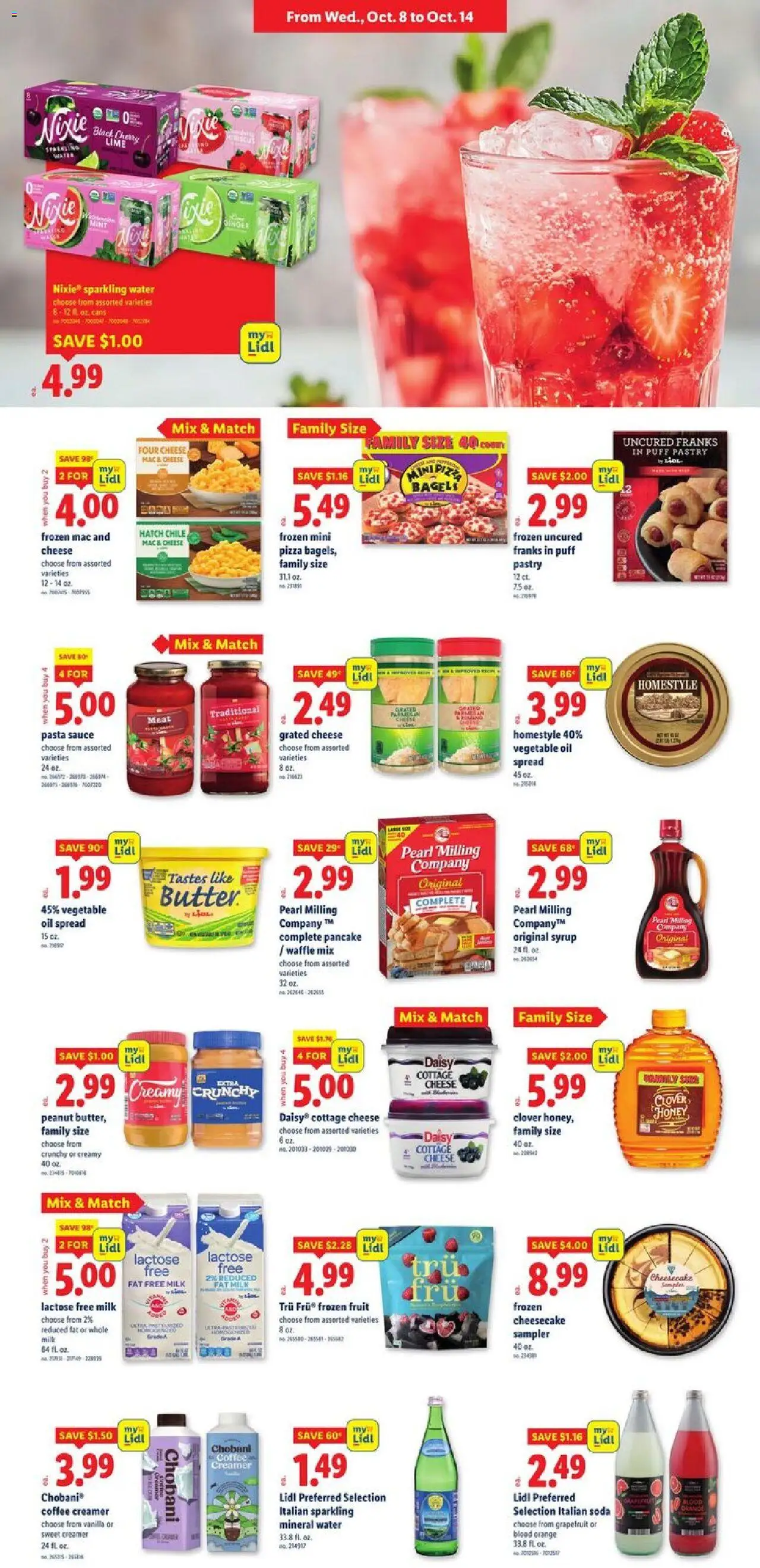 Lidl Weekly Ad - valid from 08.10.2025 | Page: 5 | Products: Cheese, Coffee, Pasta, Grapefruit