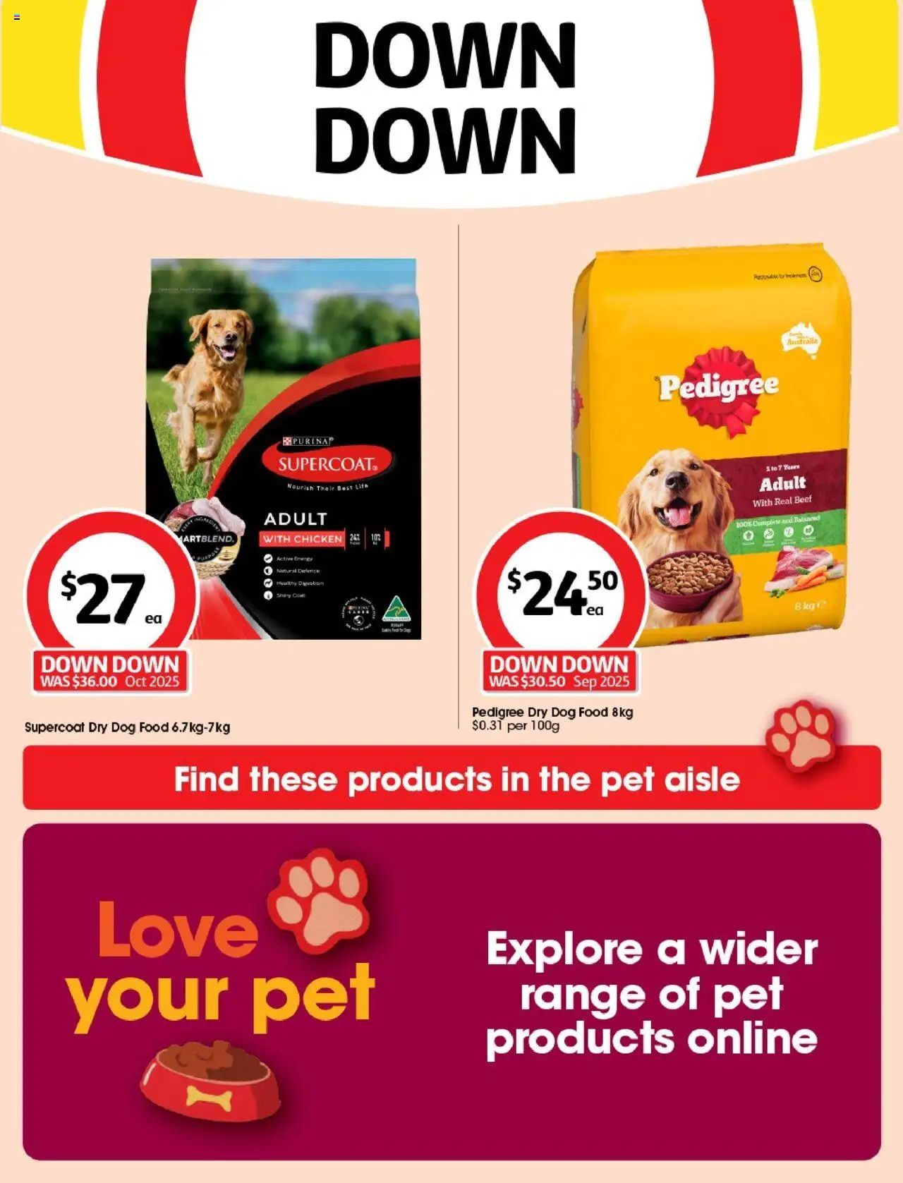 Coles catalogue - valid from 10.10.2025 | Page: 6 | Products: Chicken, Beef, Dog food