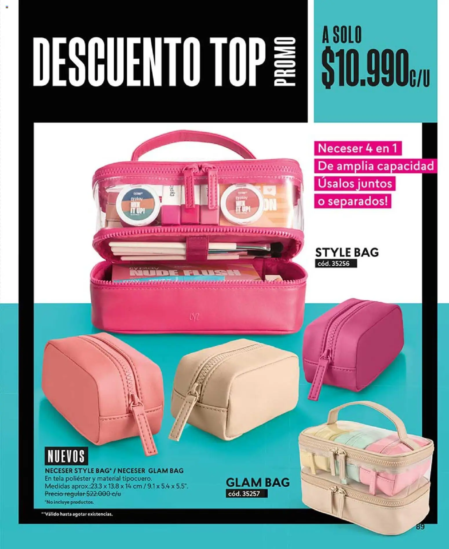 Catálogo CyZone Campaña 6 │ válido desde el 01.04.2026 | Página: 89 | Productos: Neceser, Top