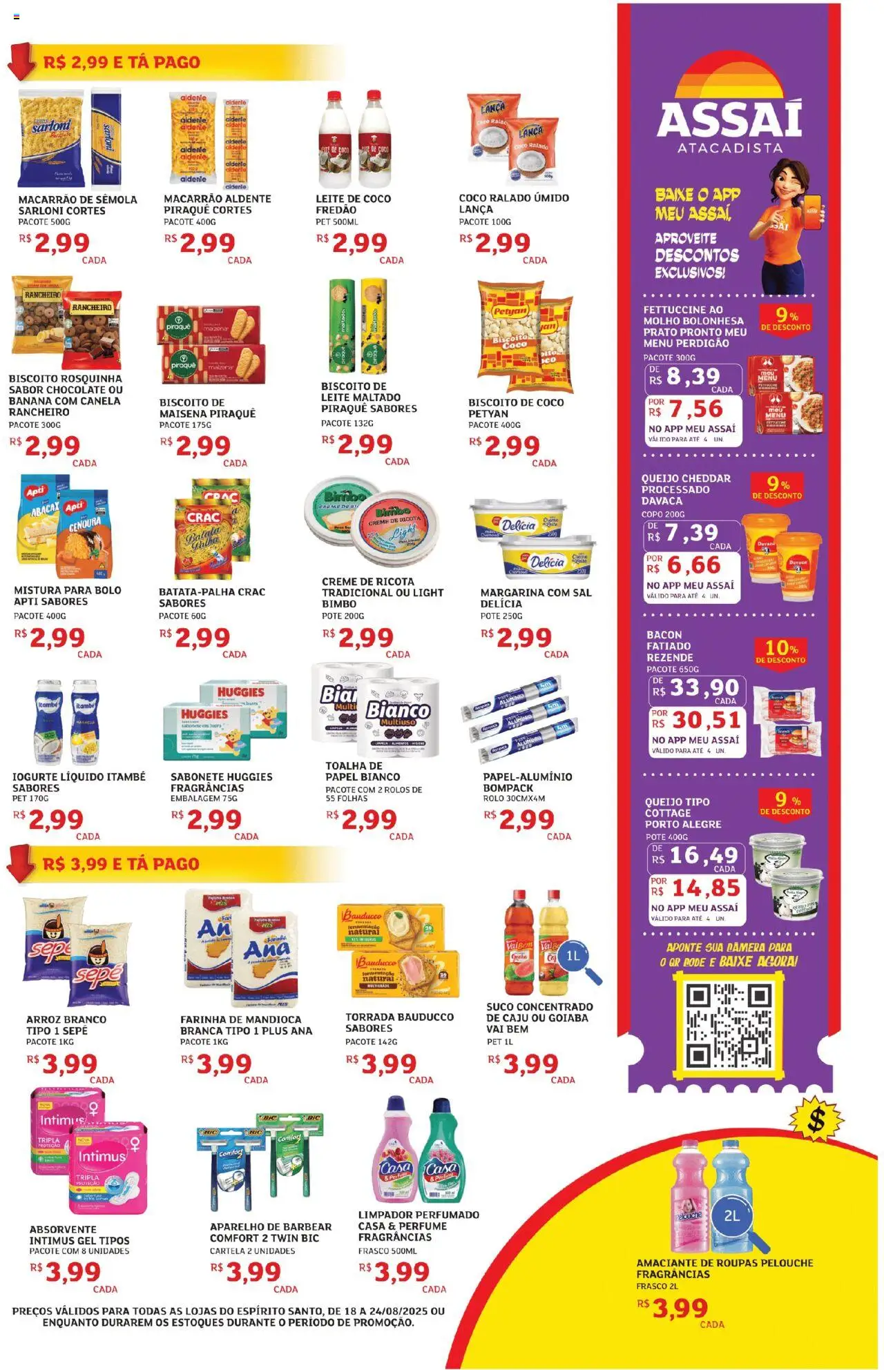 Assaí Atacadista Folheto - válido de 18.08.2025 | Página: 3 | Produtos: Rolo, Leite de coco, Margarina, Mistura para bolo