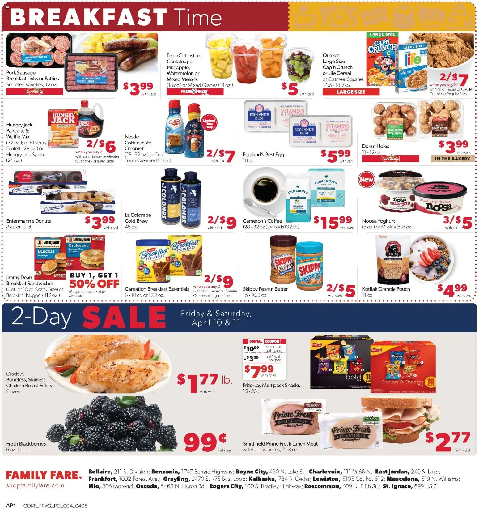 Family Fare Weekly Ad - MI - valid from 05.04.2026 | Page: 4 | Products: Ham, Pork, Sausage, Watermelon