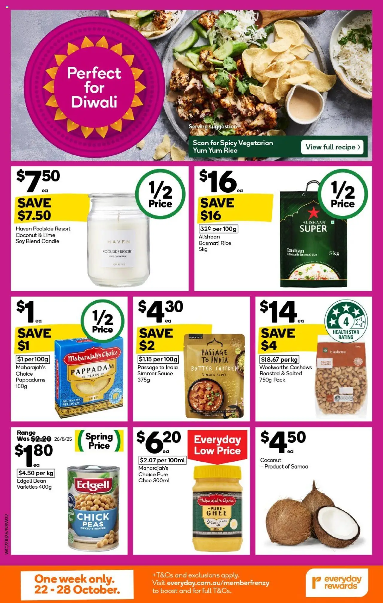 Woolworths catalogue - valid from 22.10.2025 | Page: 32 | Products: Butter, Meat, Lime, Candle