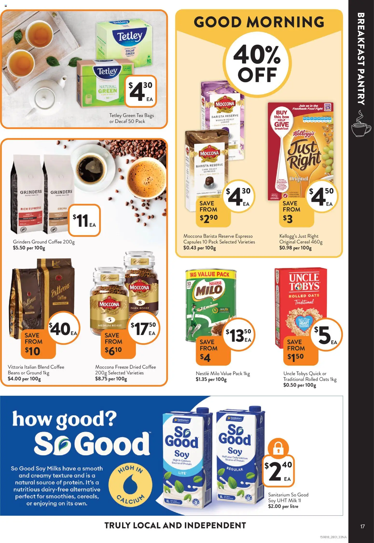 Foodworks catalogue - valid from 28.01.2026 | Page: 17 | Products: Box, Milk, Tea, Cereal