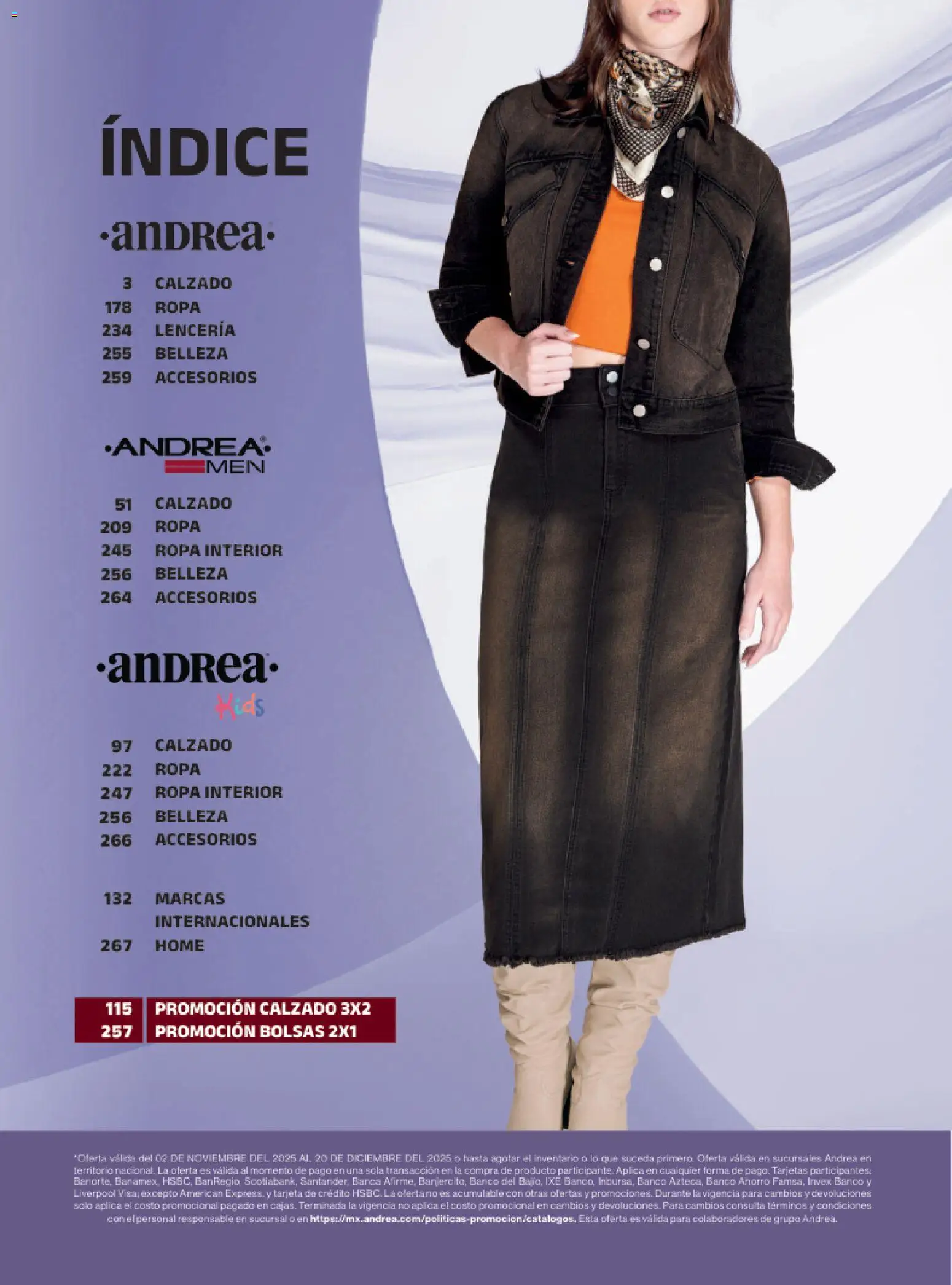 Nuevas ofertas de Andrea válidas en toda la República Mexicana desde el 02.11.2025. ¡Encuentra las mejores ofertas en Andrea catálogo Outlet! | Página: 2 | Productos: Ropa, Ropa interior, Banco, Lenceria