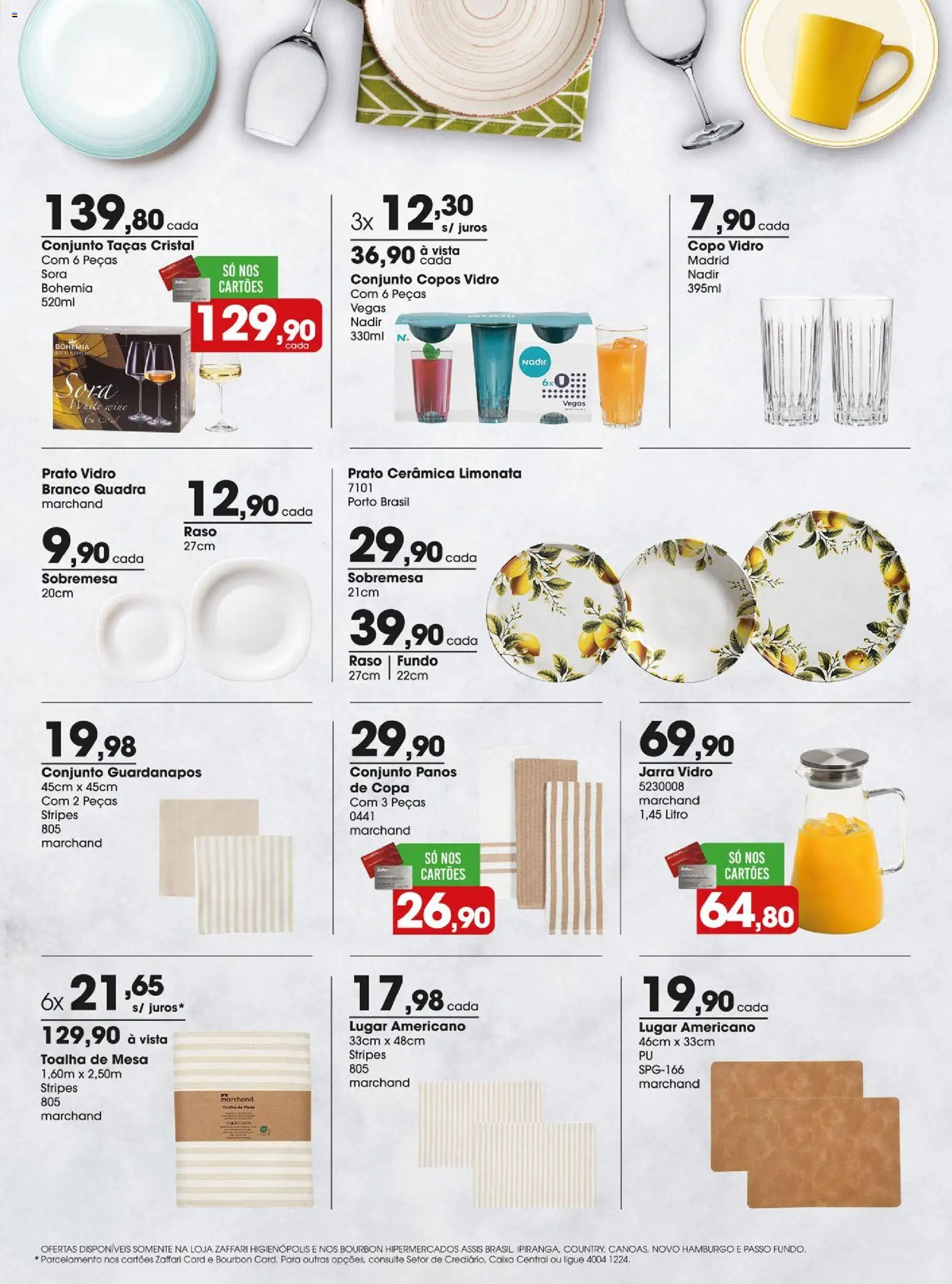 Zaffari Folheto - válido de 08.01.2026 | Página: 5 | Produtos: Mesa, Toalha de mesa, Jarra, Copos