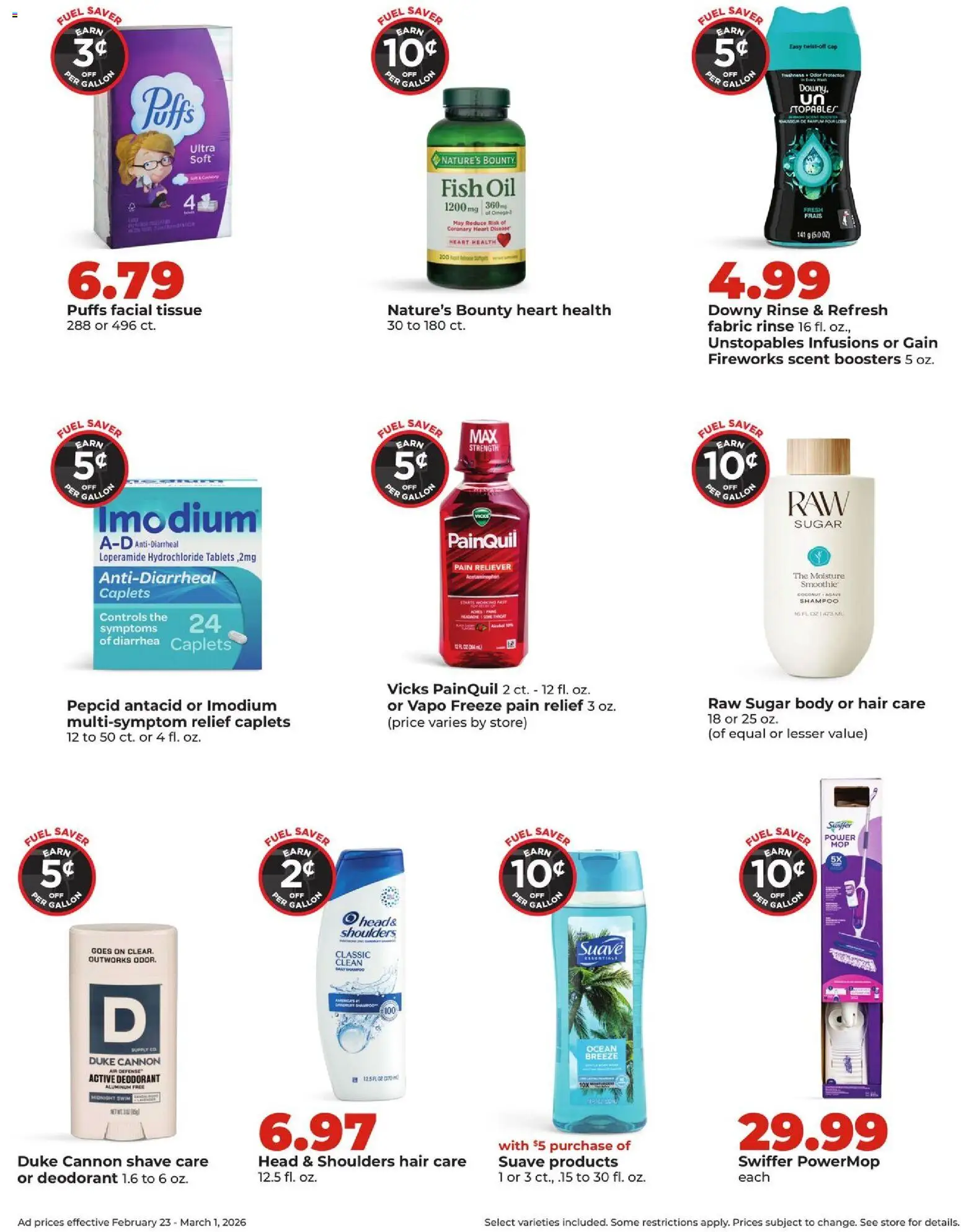 HyVee Weekly Ad - valid from 23.02.2026 | Page: 8 | Products: Oil, Deodorant, Fish, Cap