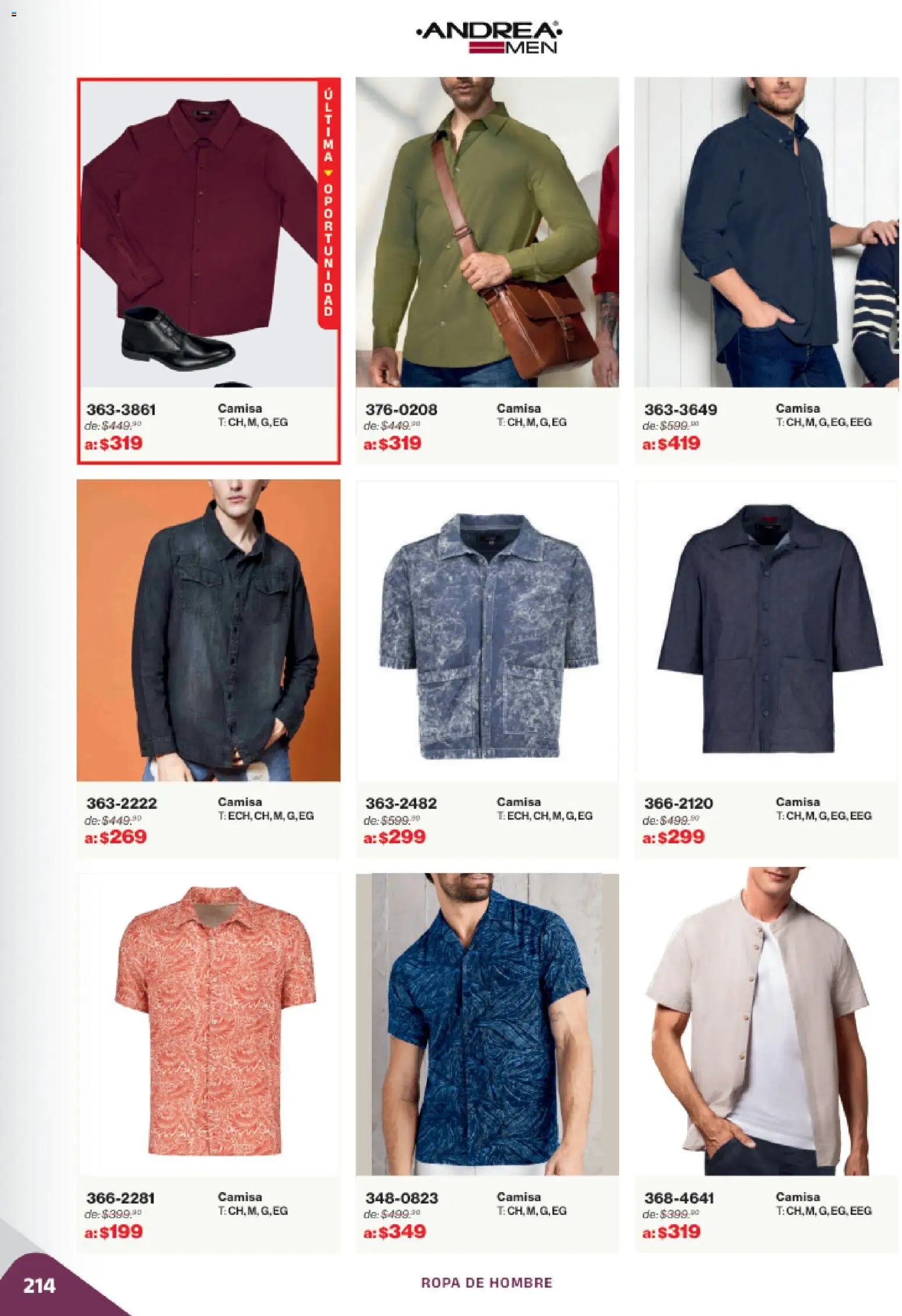 Nuevas ofertas de Andrea válidas en toda la República Mexicana desde el 02.11.2025. ¡Encuentra las mejores ofertas en Andrea catálogo Outlet! | Página: 214 | Productos: Camisa, Ropa