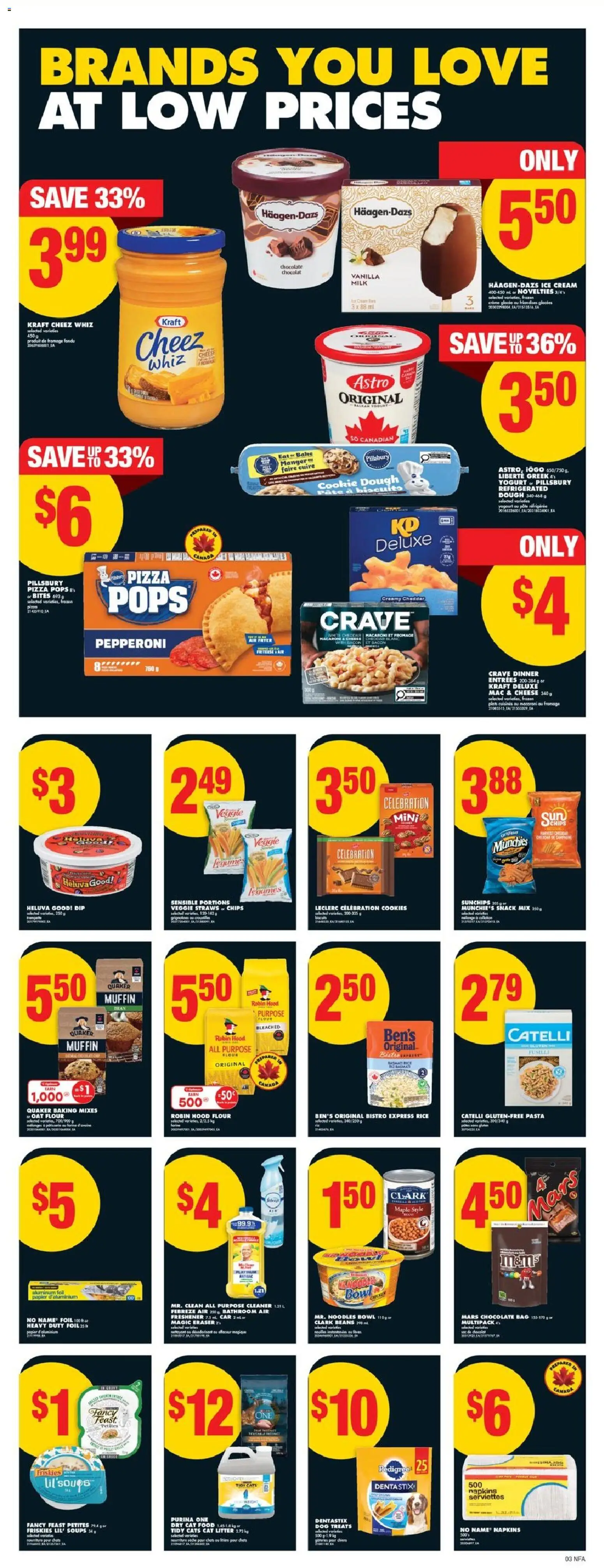 No Frills flyer valid from 08.01.2026 | Page: 3 | Products: Ice cream, Fryer, Cheese, Chicken