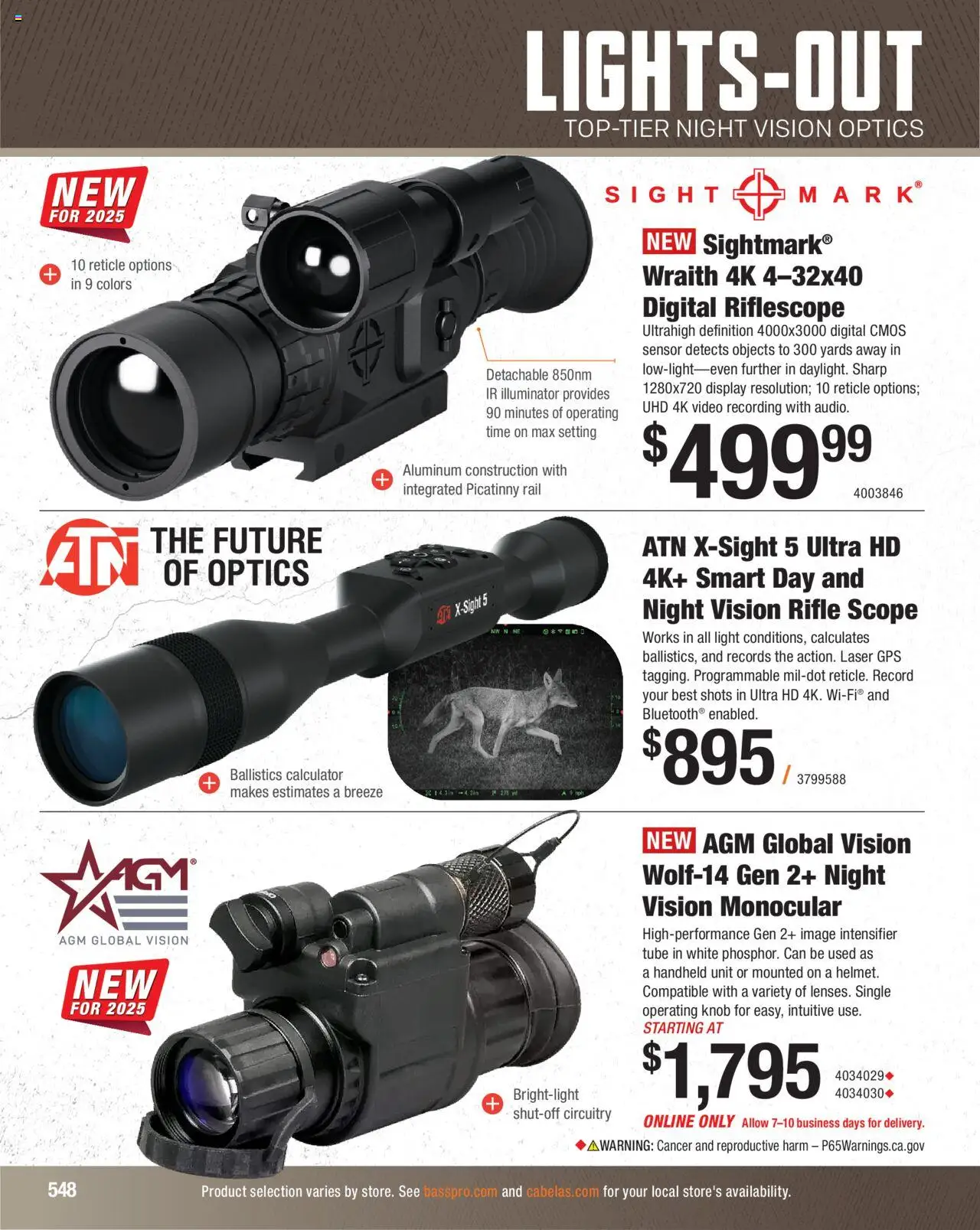 Cabela's Hunting Master 25 - valid from 11.08.2025 | Page: 548 | Products: Sensor, Video, Calculator, Rifle