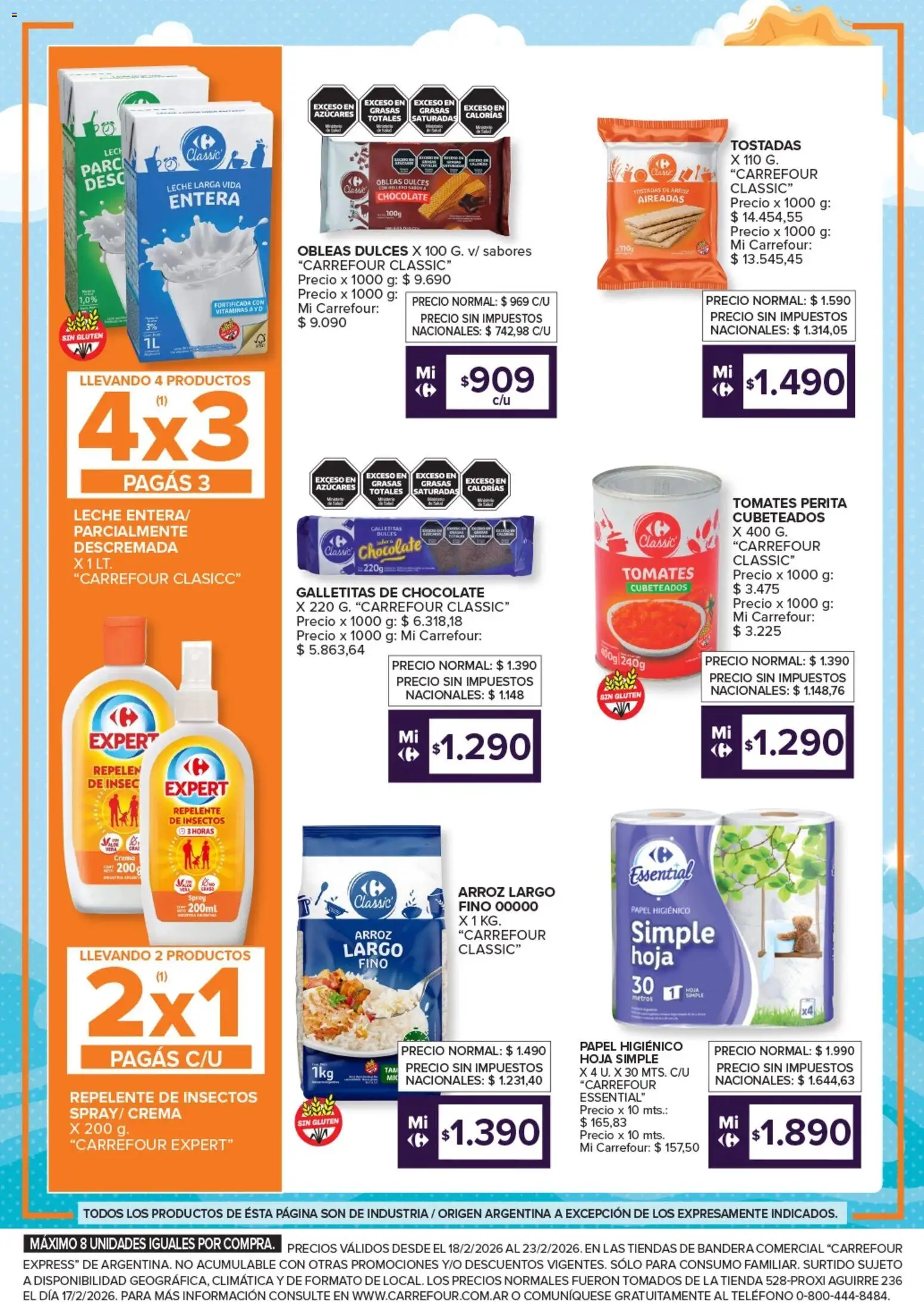 Carrefour Express - Ofertas │ válido desde el 18.02.2026 | Página: 3 | Productos: Vitaminas, Chocolate, Tomates, Arroz