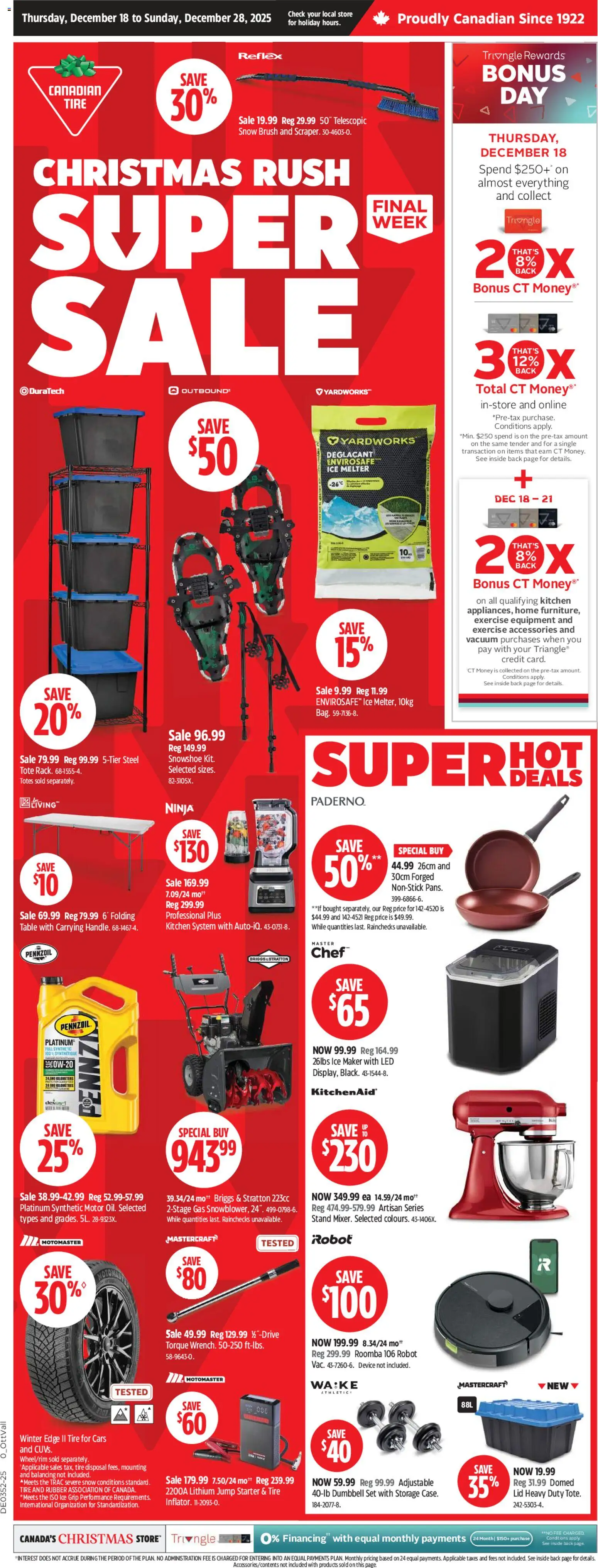 Canadian Tire flyer valid from 18.12.2025 | Page: 5 | Products: Robot, Brush, Table