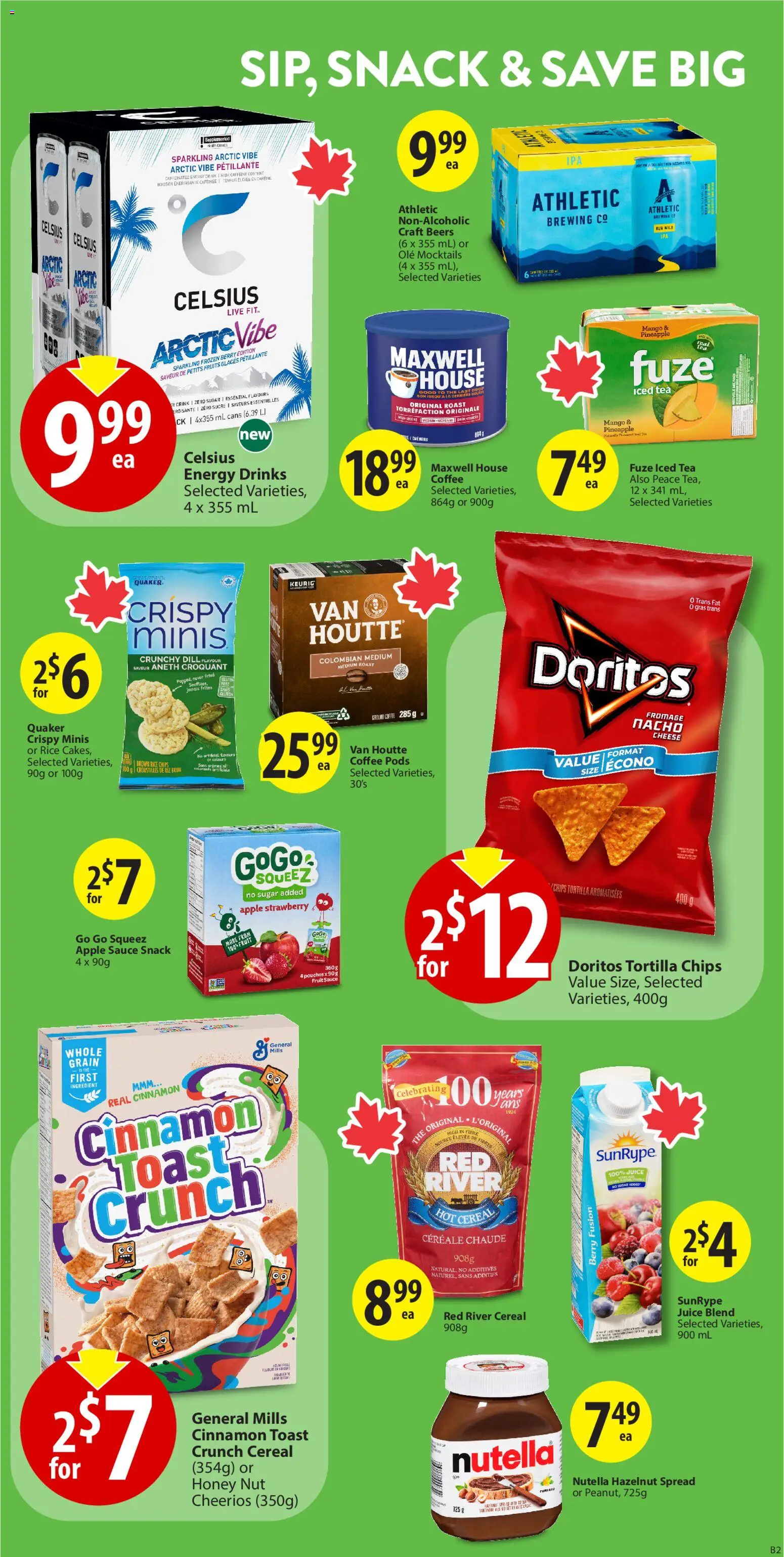 Save on foods flyer valid from 09.04.2026 | Page: 14 | Products: Rice, Pineapple, Chips, Coffee