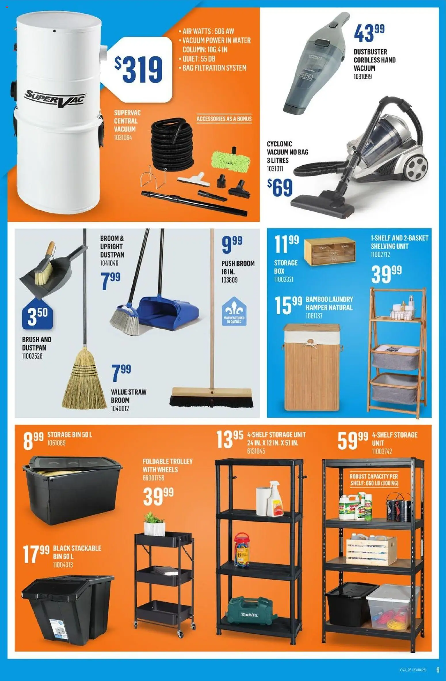 Canac flyer valid from 23.10.2025 | Page: 9 | Products: Bag, Brush, Shelf