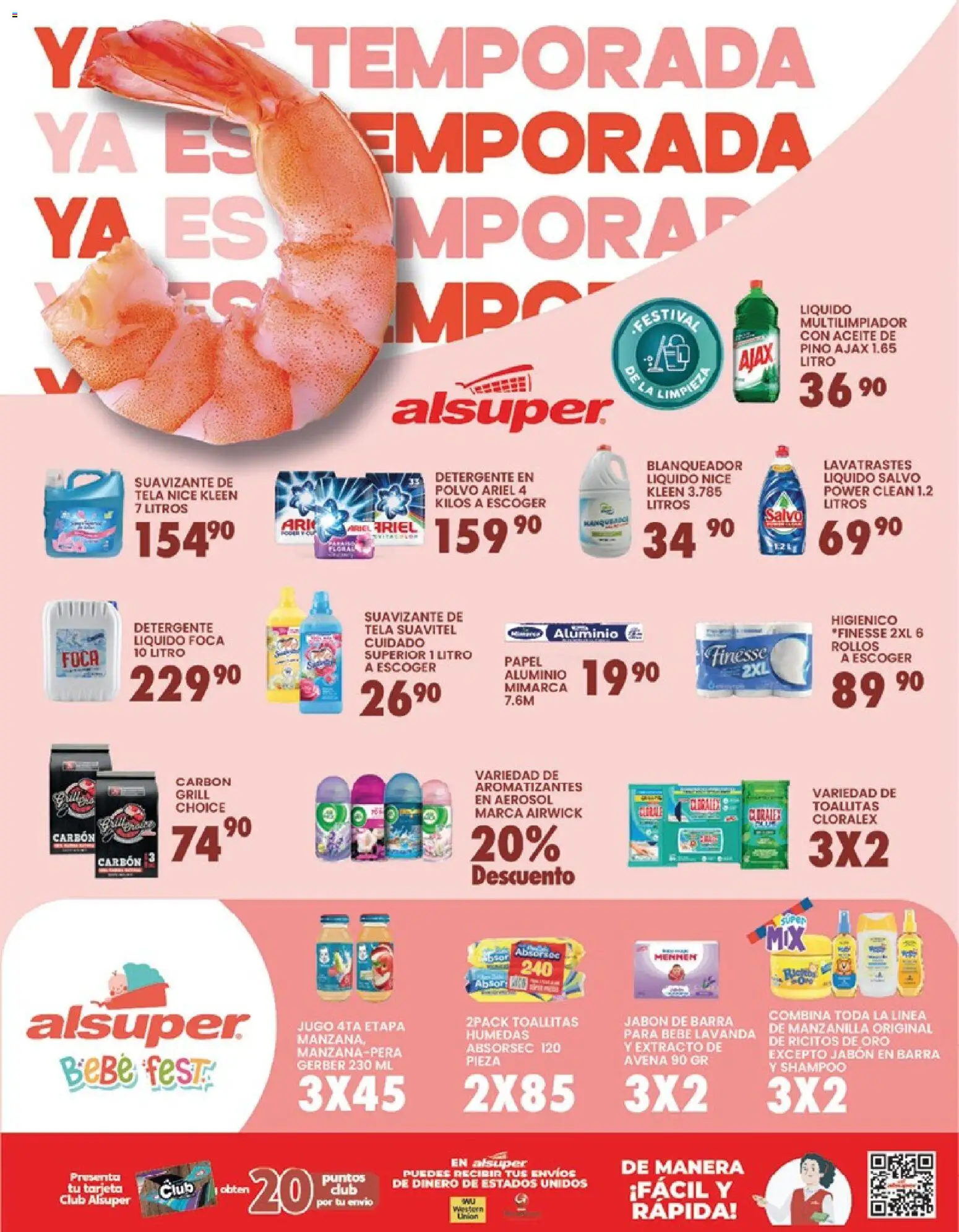 Nuevas ofertas de Alsuper válidas en toda la República Mexicana desde el 27.02.2026. ¡Encuentra las mejores ofertas en Alsuper folleto Saltillo! | Página: 8 | Productos: Detergente, Avena, Barra, Jabón