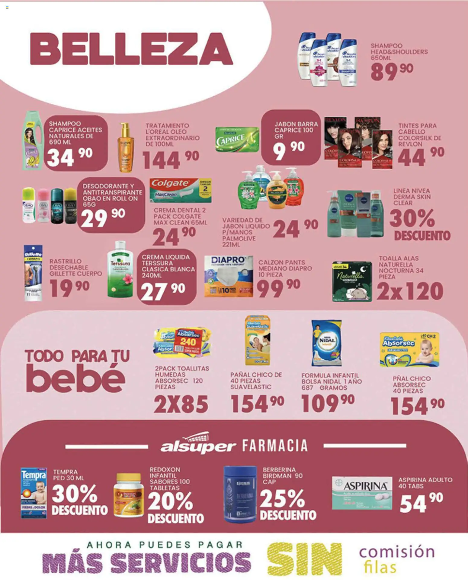 Nuevas ofertas de Alsuper válidas en toda la República Mexicana desde el 17.03.2026. ¡Encuentra las mejores ofertas en Alsuper folleto Zacatecas! | Página: 4 | Productos: Crema, Toalla, Barra, Jabón