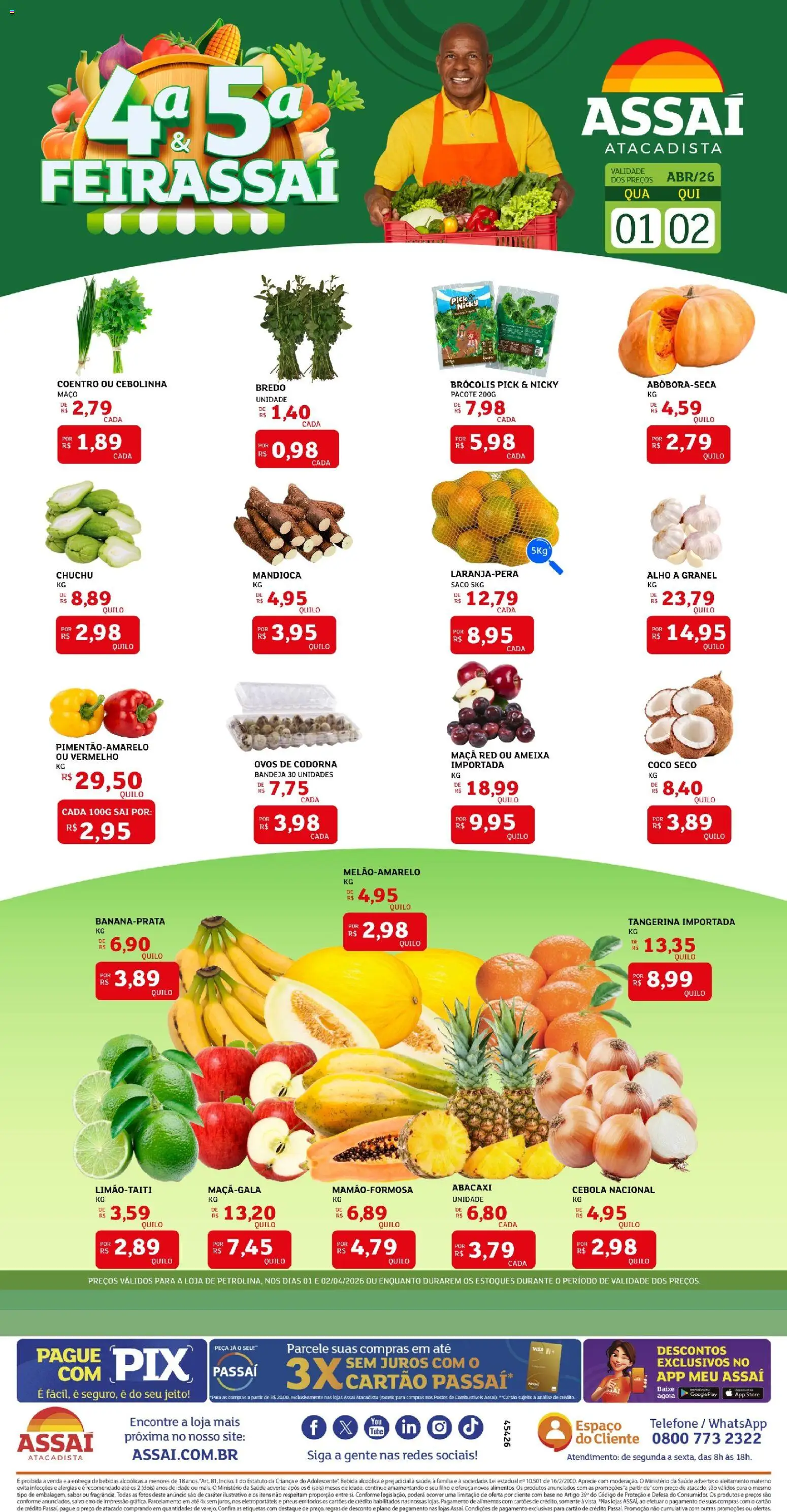 Assaí Atacadista Folheto - válido de 01.04.2026 | Página: 1