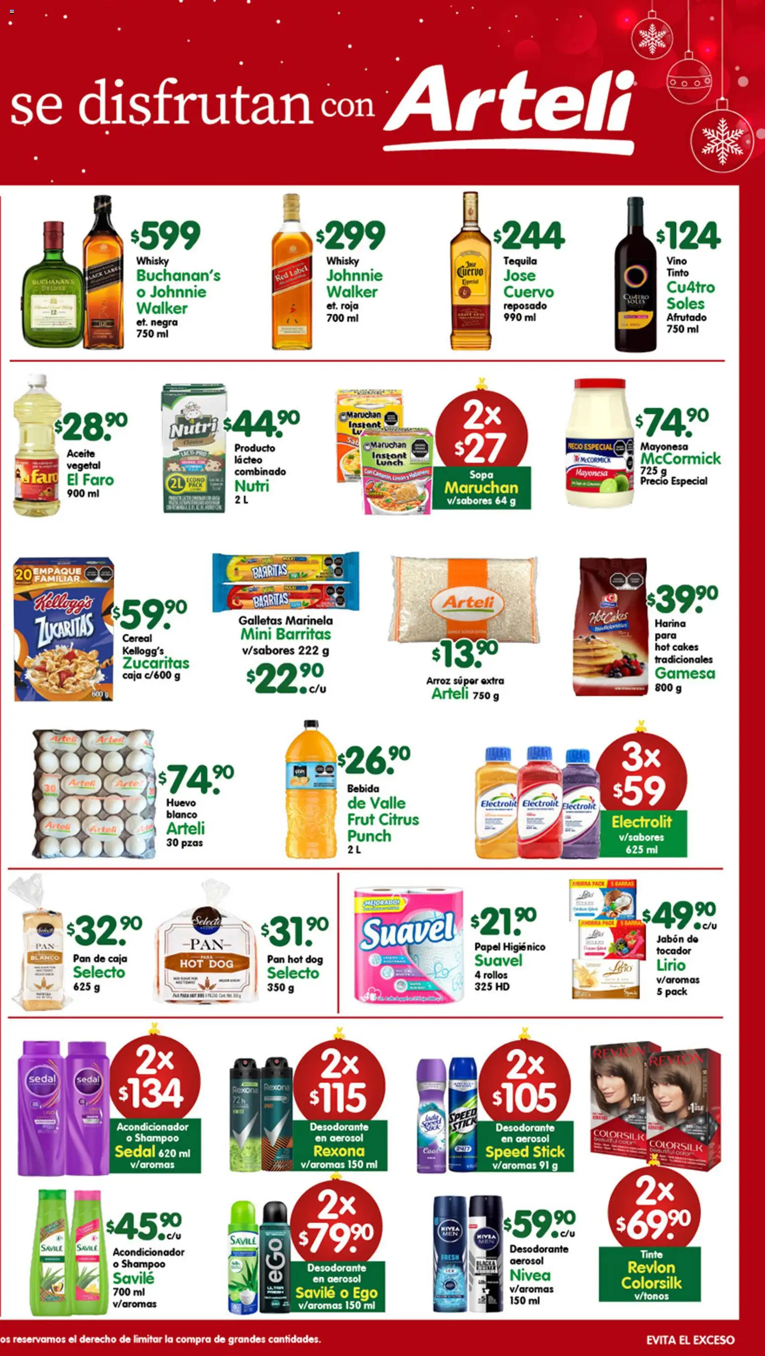Nuevas ofertas de Arteli válidas en toda la República Mexicana desde el 09.12.2025. ¡Encuentra las mejores ofertas en Arteli folleto Express! | Página: 2 | Productos: Huevo, Vino, Whisky, Jabón