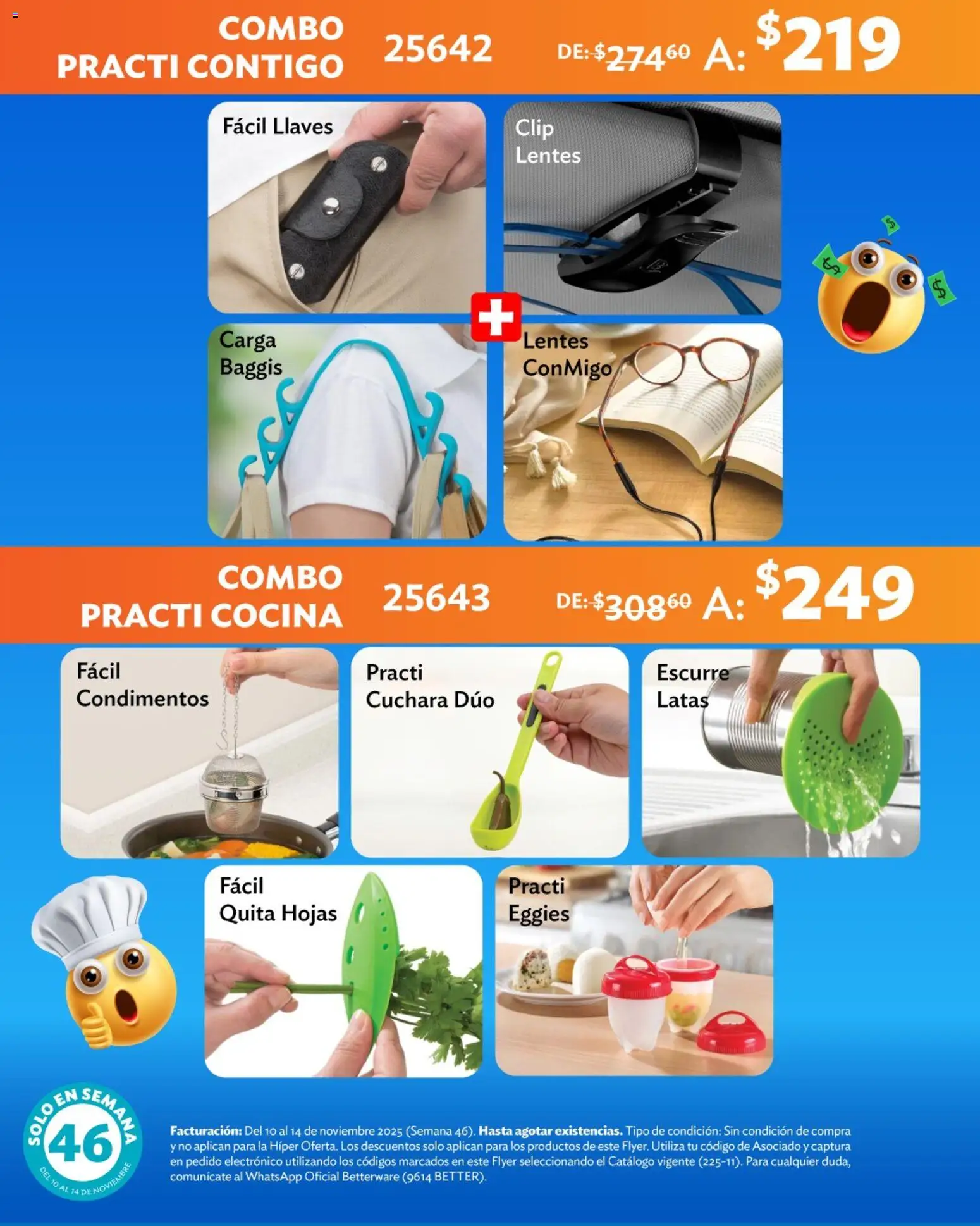 Nuevas ofertas de Betterware válidas en toda la República Mexicana desde el 10.11.2025. ¡Encuentra las mejores ofertas en Betterware catálogo Ofertas! | Página: 7 | Productos: Lentes, Cocina, Cuchara