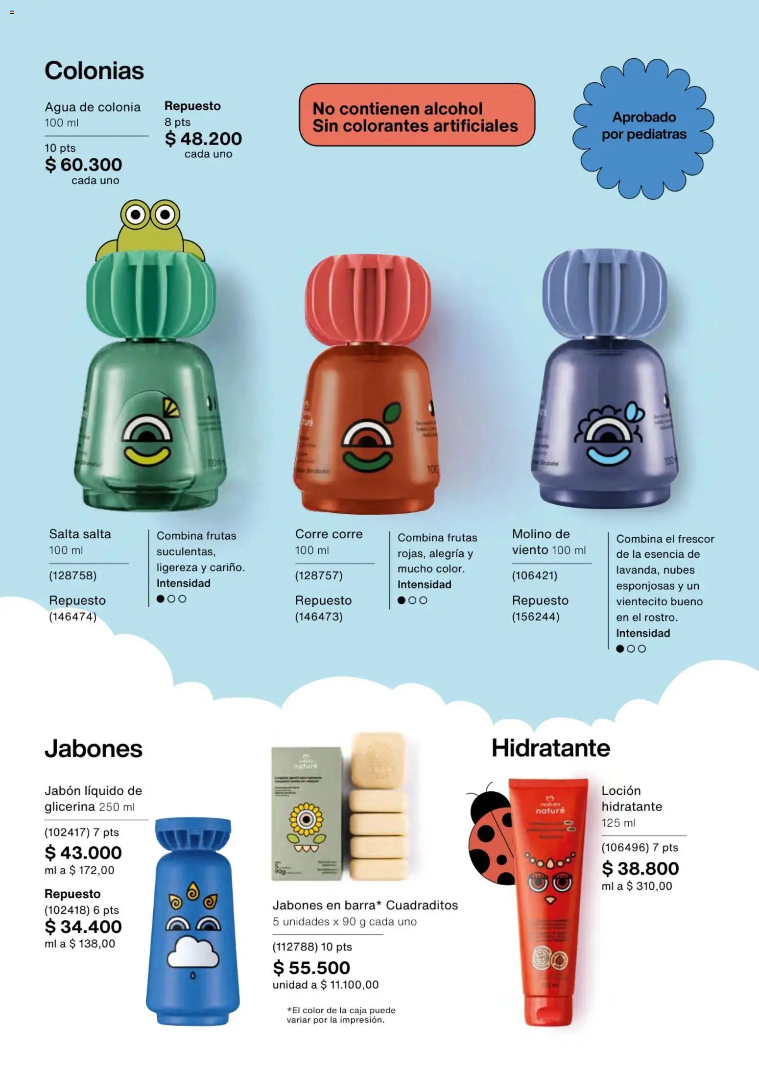 Natura revista - valida desde el 02.01.2026 | Página: 145 | Productos: Agua, Jabón líquido, Loción, Caja
