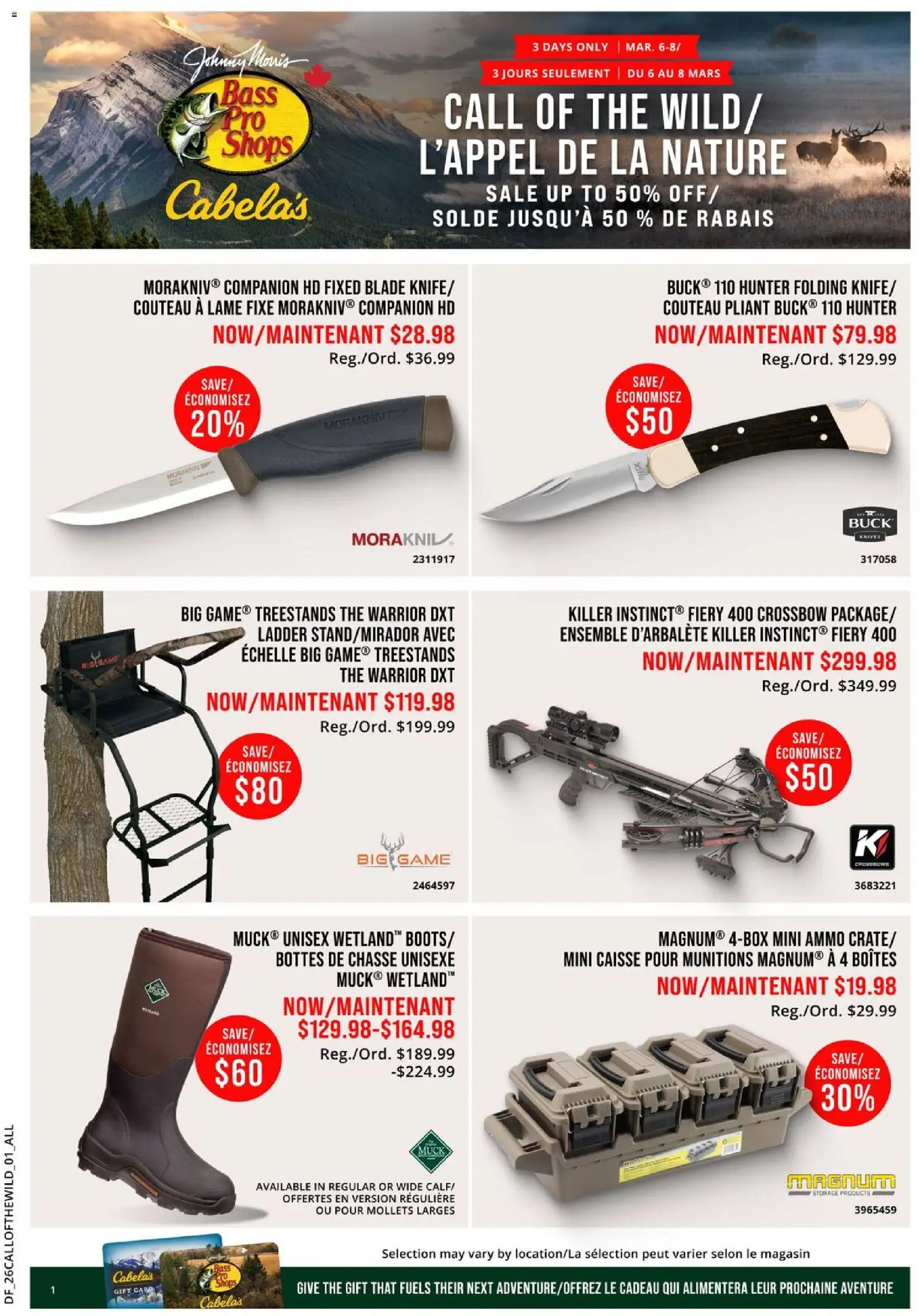 Cabelas flyer valid from 06.03.2026 | Page: 1 | Products: Game