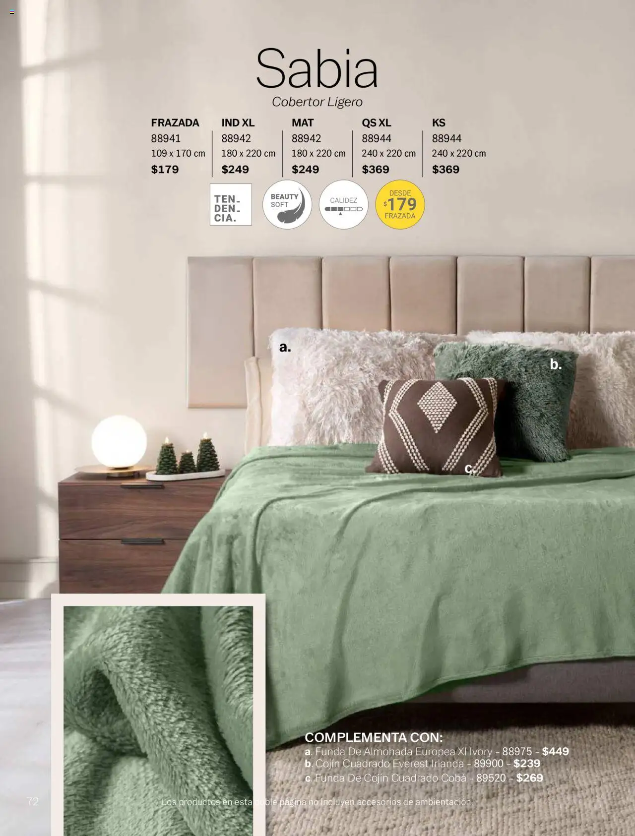 Nuevas ofertas de Vianney válidas en toda la República Mexicana desde el 15.08.2025. ¡Encuentra las mejores ofertas en Vianney - Catálogo Invierno! | Página: 74 | Productos: Cobertor, Funda, Funda de almohada, Almohada