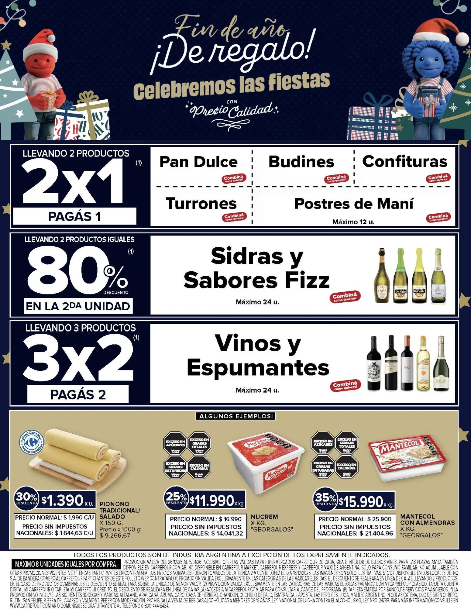 Carrefour ofertas │ válido desde el 26.12.2025 | Página: 3 | Productos: Banco, Sobre, Almendras, Pionono