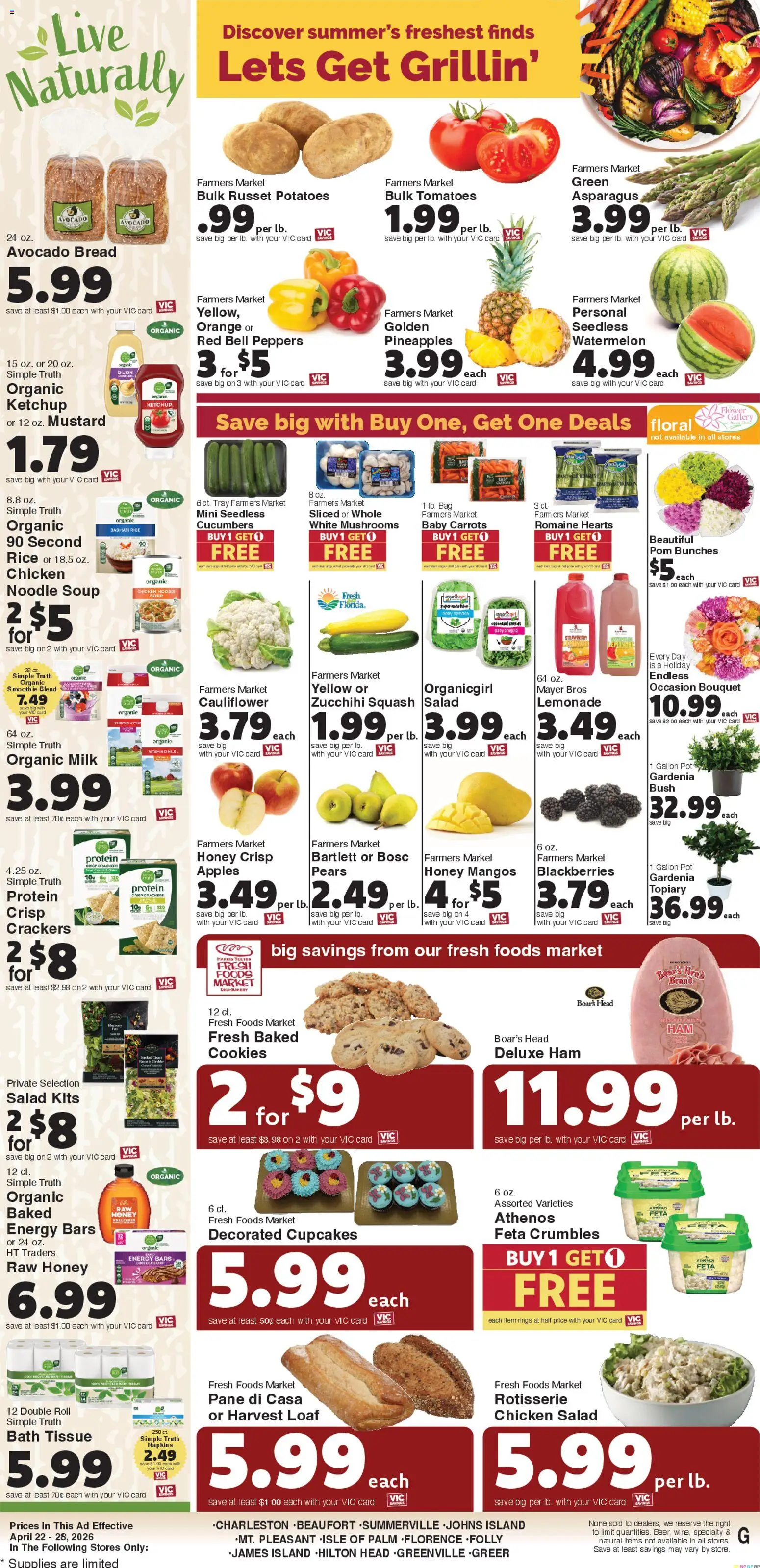 Harris Teeter Weekly Ad - SC - valid from 22.04.2026 | Page: 11 | Products: Vitamin, Asparagus, Milk, Cookies