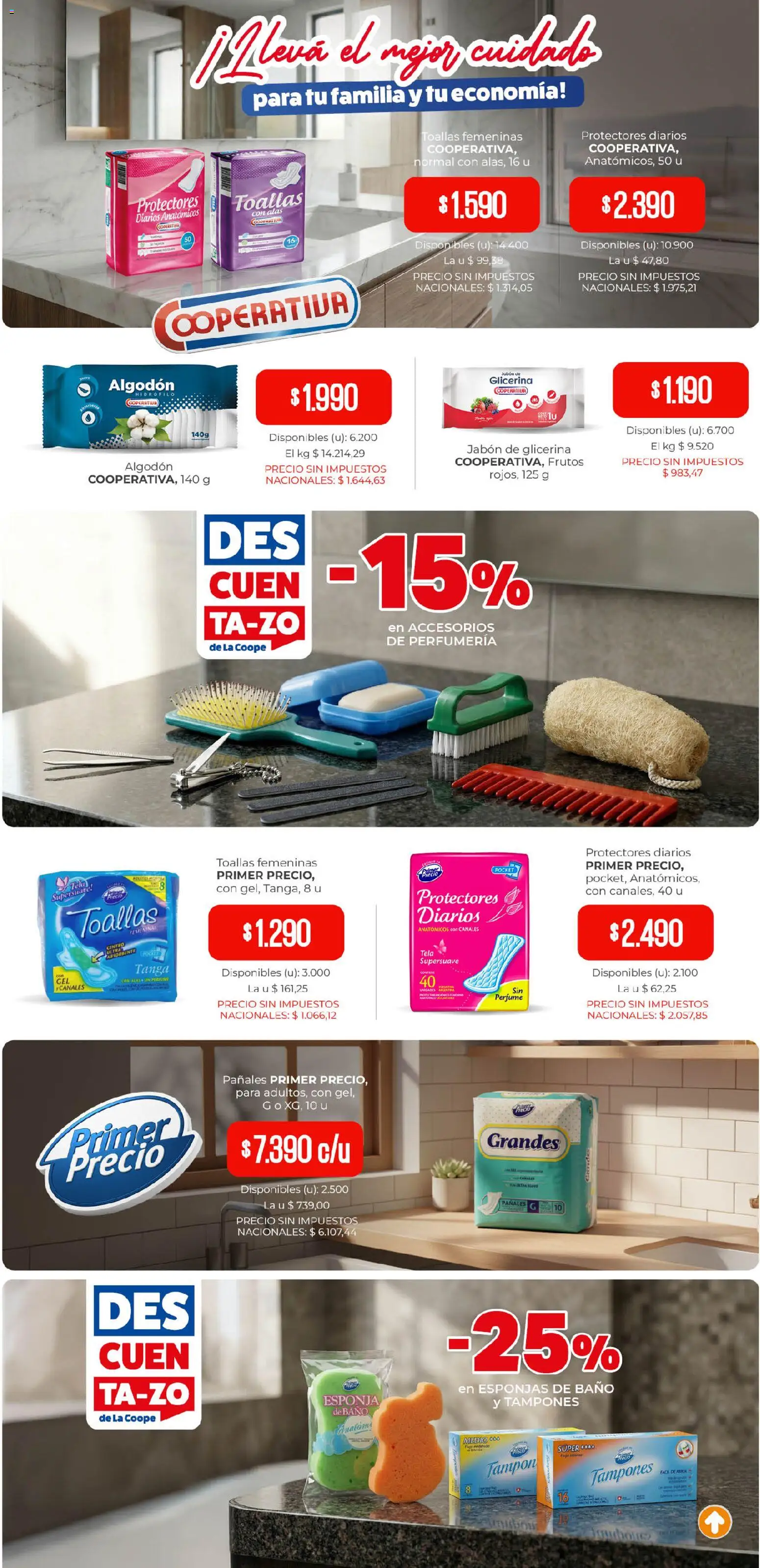 Cooperativa Obrera - Marcas Propias │ válido desde el 19.02.2026 | Página: 6 | Productos: Tampones, Toallas, Baño, Pañales
