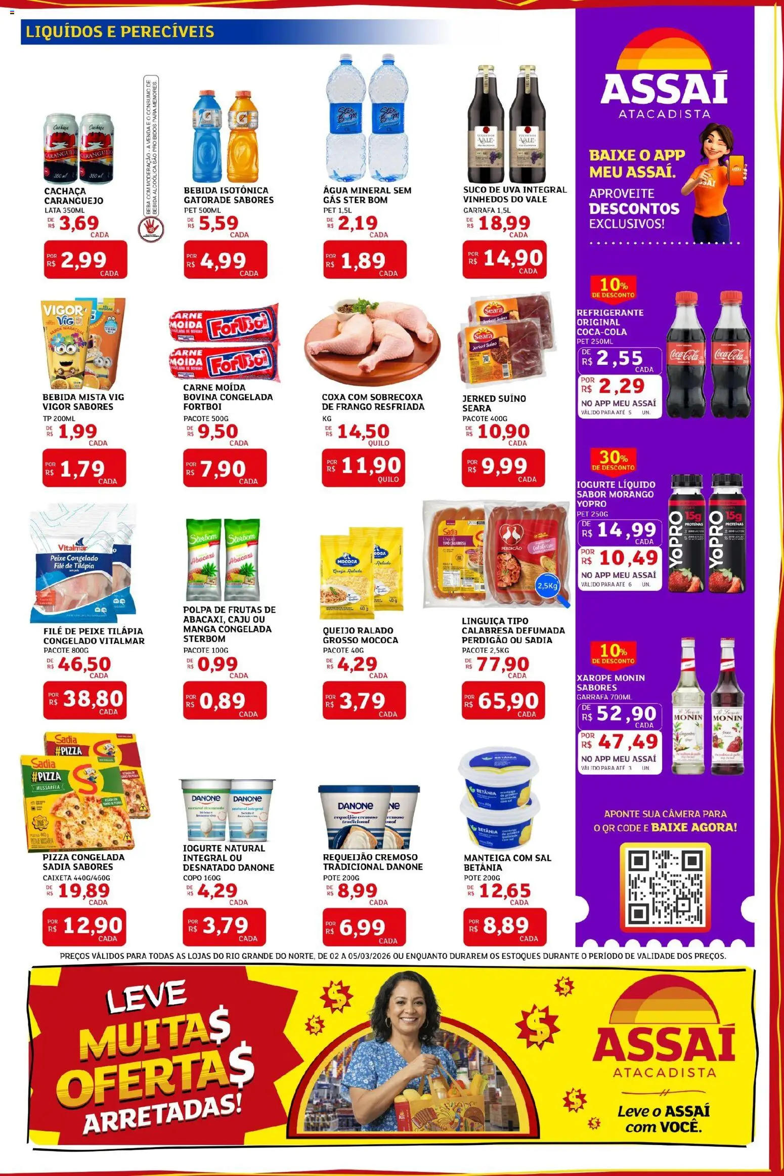Assaí Atacadista Folheto - válido de 02.03.2026 | Página: 3 | Produtos: Caju, Cola, Pizza, Abacaxi