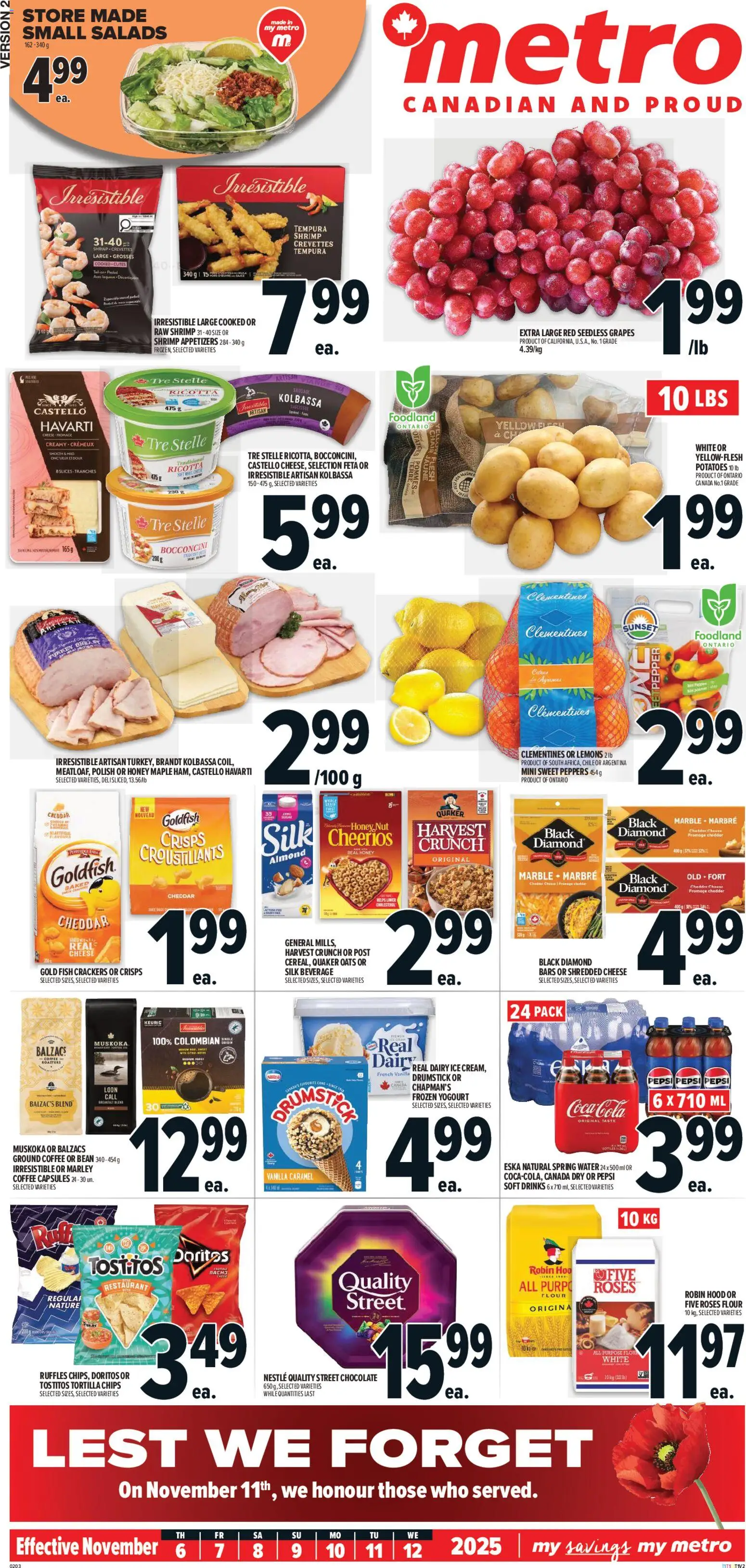 Metro flyer valid from 06.11.2025 | Page: 2 | Products: Fish, Potatoes, Cheese, Chocolate
