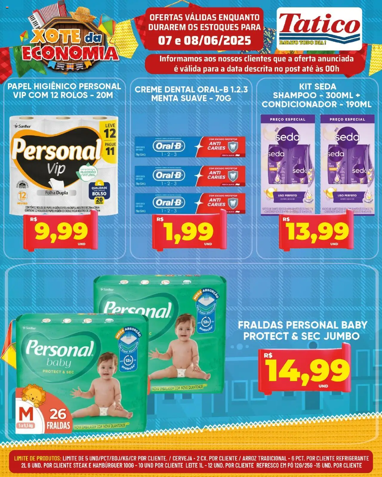 Tatico Folheto - válido de 09.06.2025 | Página: 33 | Produtos: Shampoo, Leite, Cerveja, Hambúrguer
