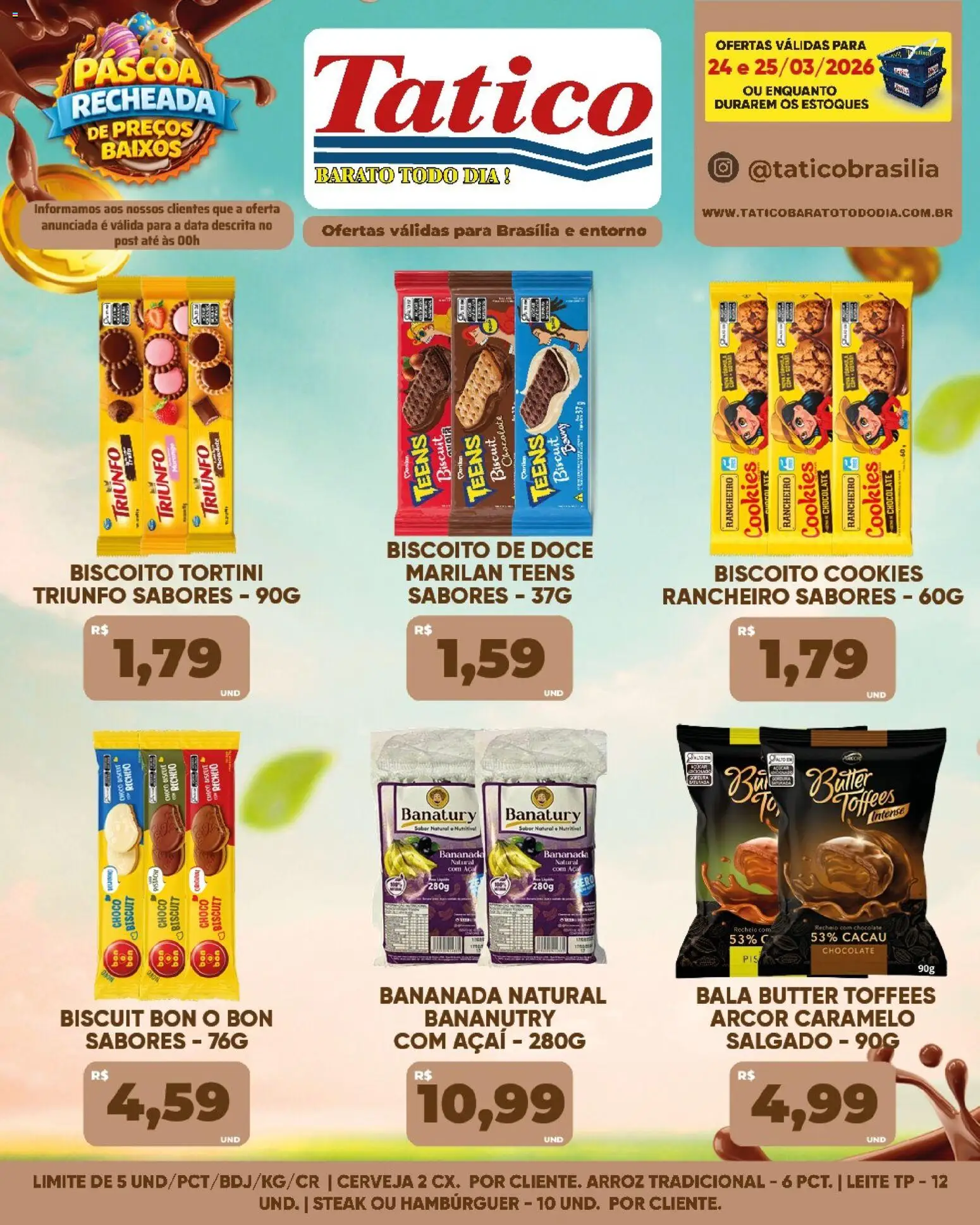 Tatico Folheto - válido de 24.03.2026 | Página: 4 | Produtos: Leite, Chocolate, Cerveja, Açaí