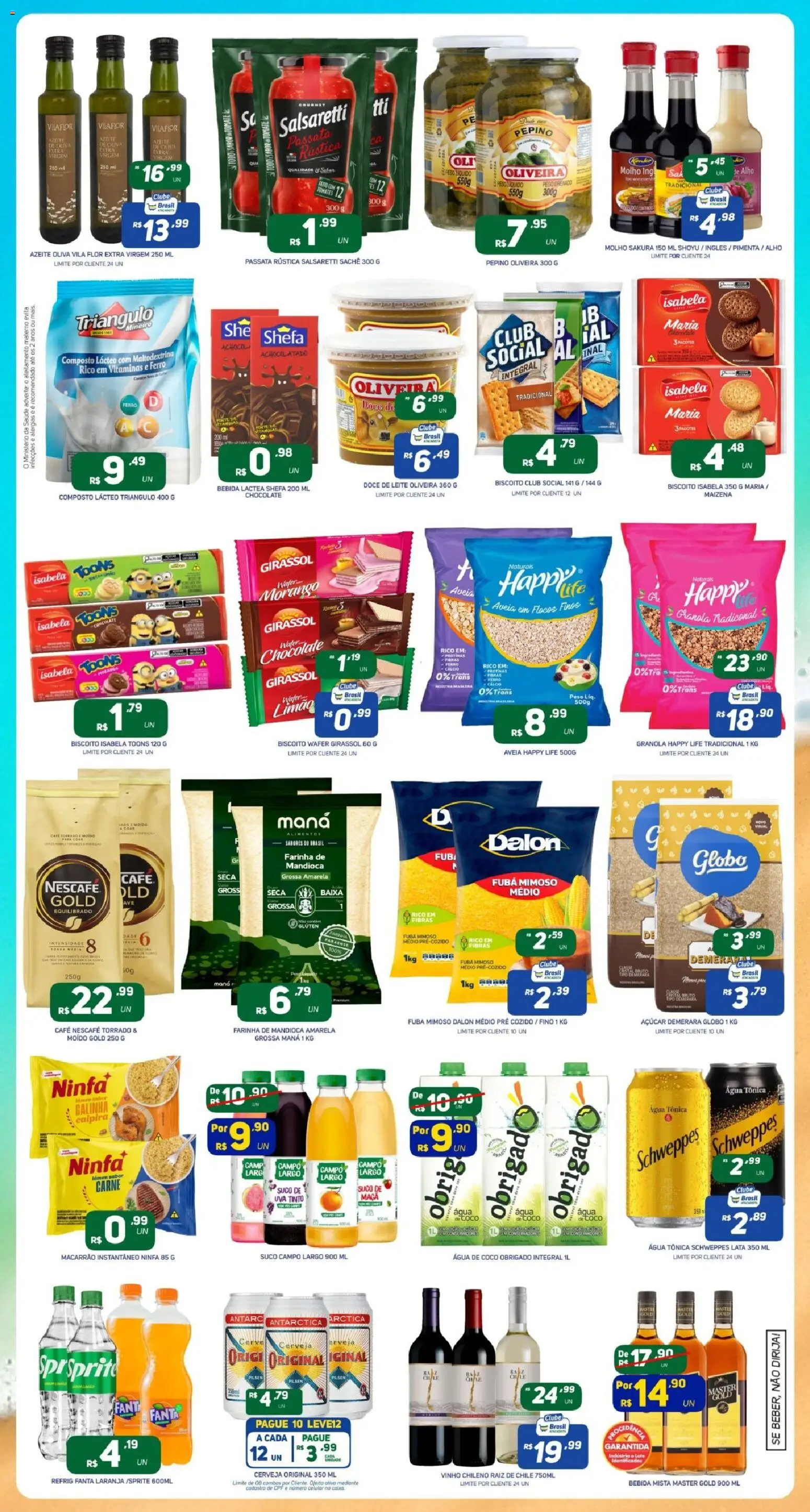 Brasil Atacadista Folheto - válido de 05.01.2026 | Página: 2 | Produtos: Fubá, Café, Chocolate, Doce de leite