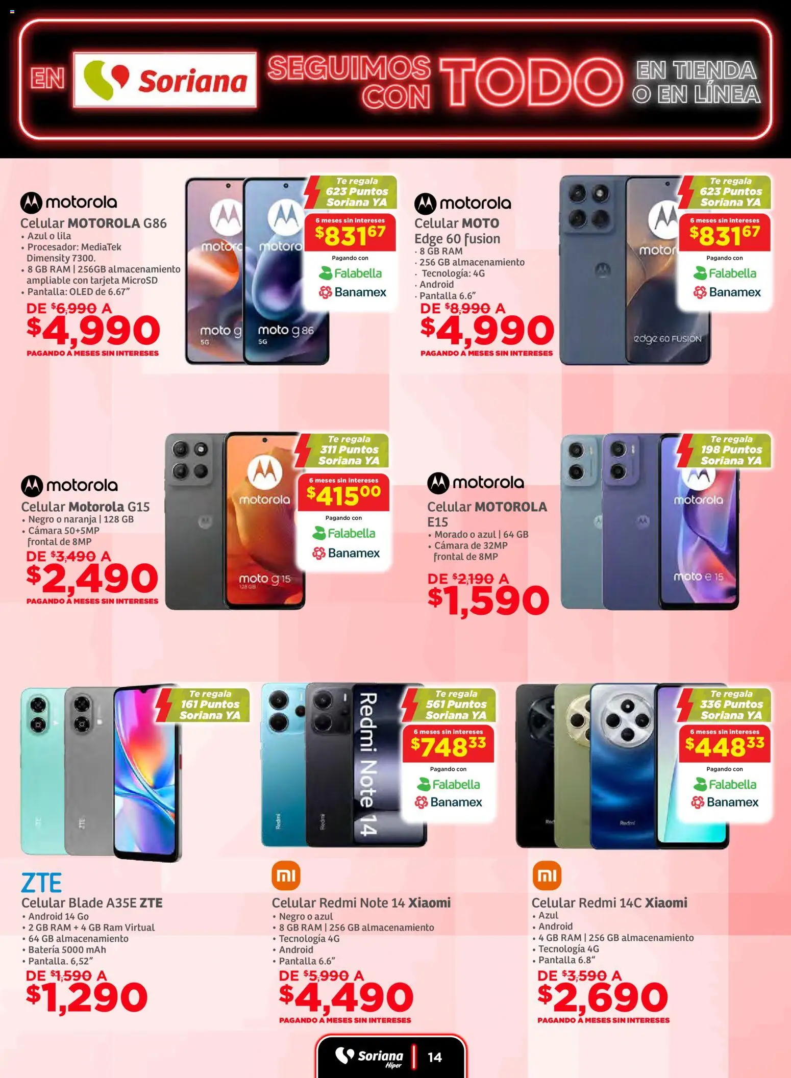 Nuevas ofertas de Soriana válidas en toda la República Mexicana desde el 19.11.2025. ¡Encuentra las mejores ofertas en Soriana - Seguimos con todo Súper Nacional! | Página: 14 | Productos: Cámara, Té, Batería