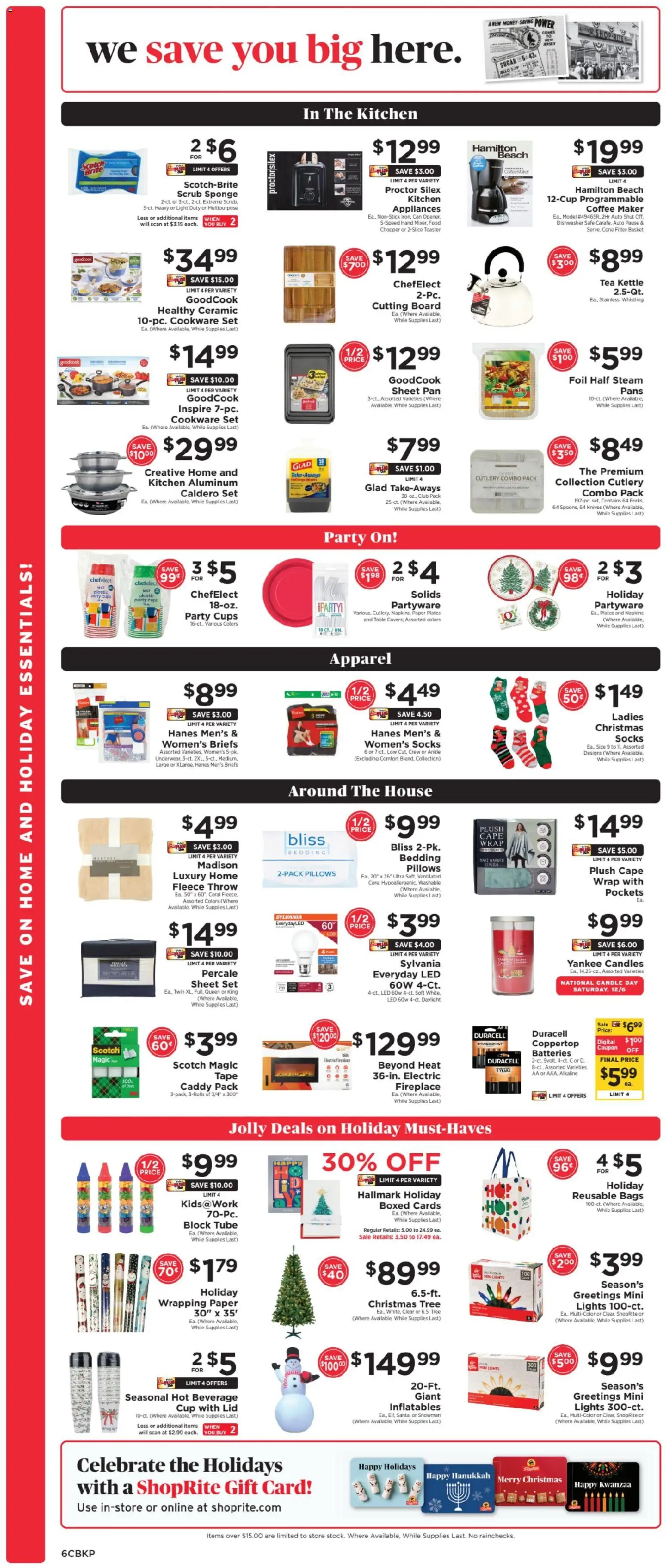 ShopRite Weekly Ad - valid from 28.11.2025 | Page: 6 | Products: Table, Basket, Sponge, Sugar