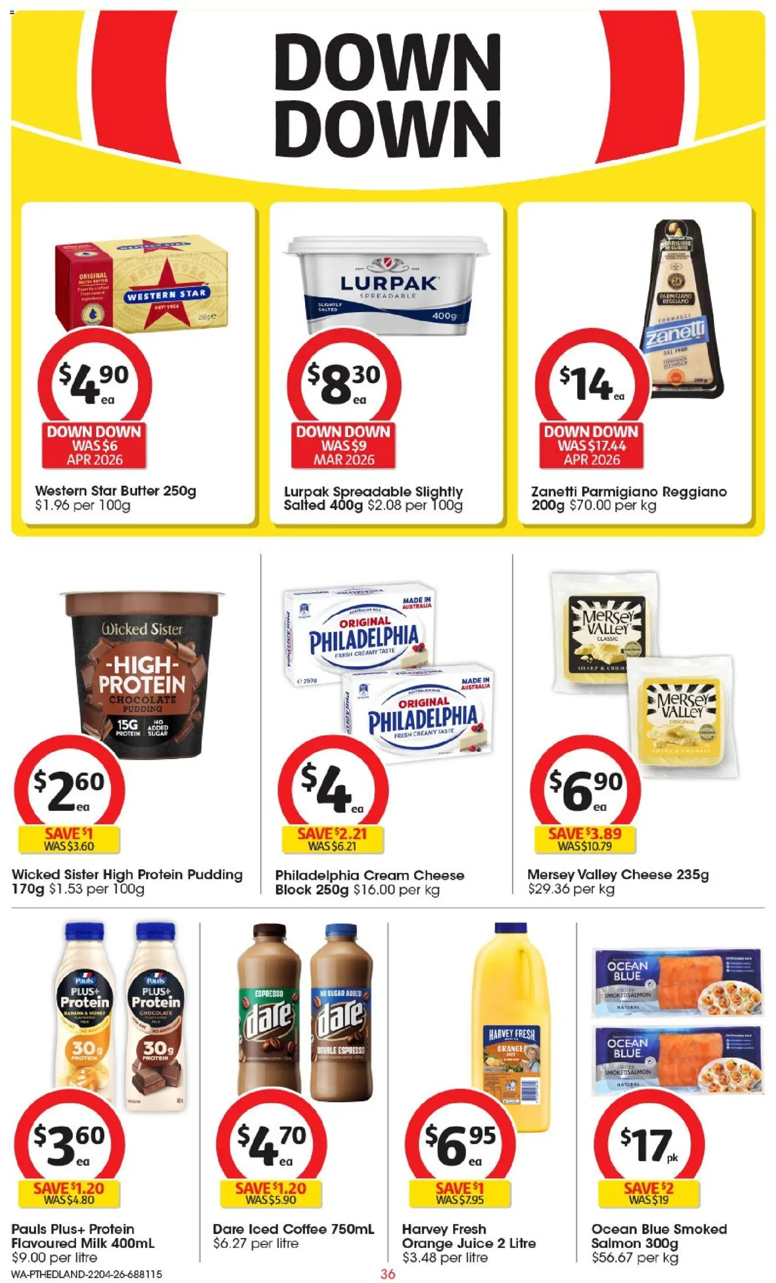 Coles catalogue - valid from 22.04.2026 | Page: 36 | Products: Coffee, Juice, Pudding, Salmon
