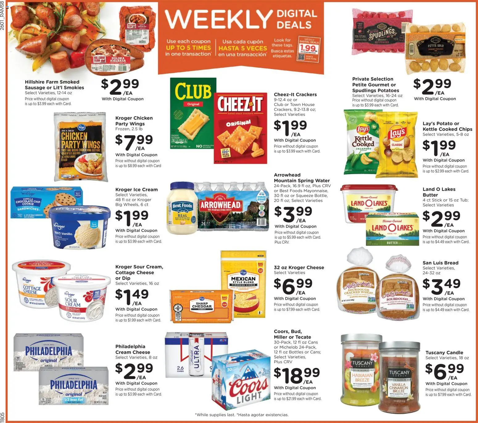 Ralphs Weekly Ad - valid from 04.02.2026 | Page: 2 | Products: Chocolate, Cottage cheese, Water, Sausage