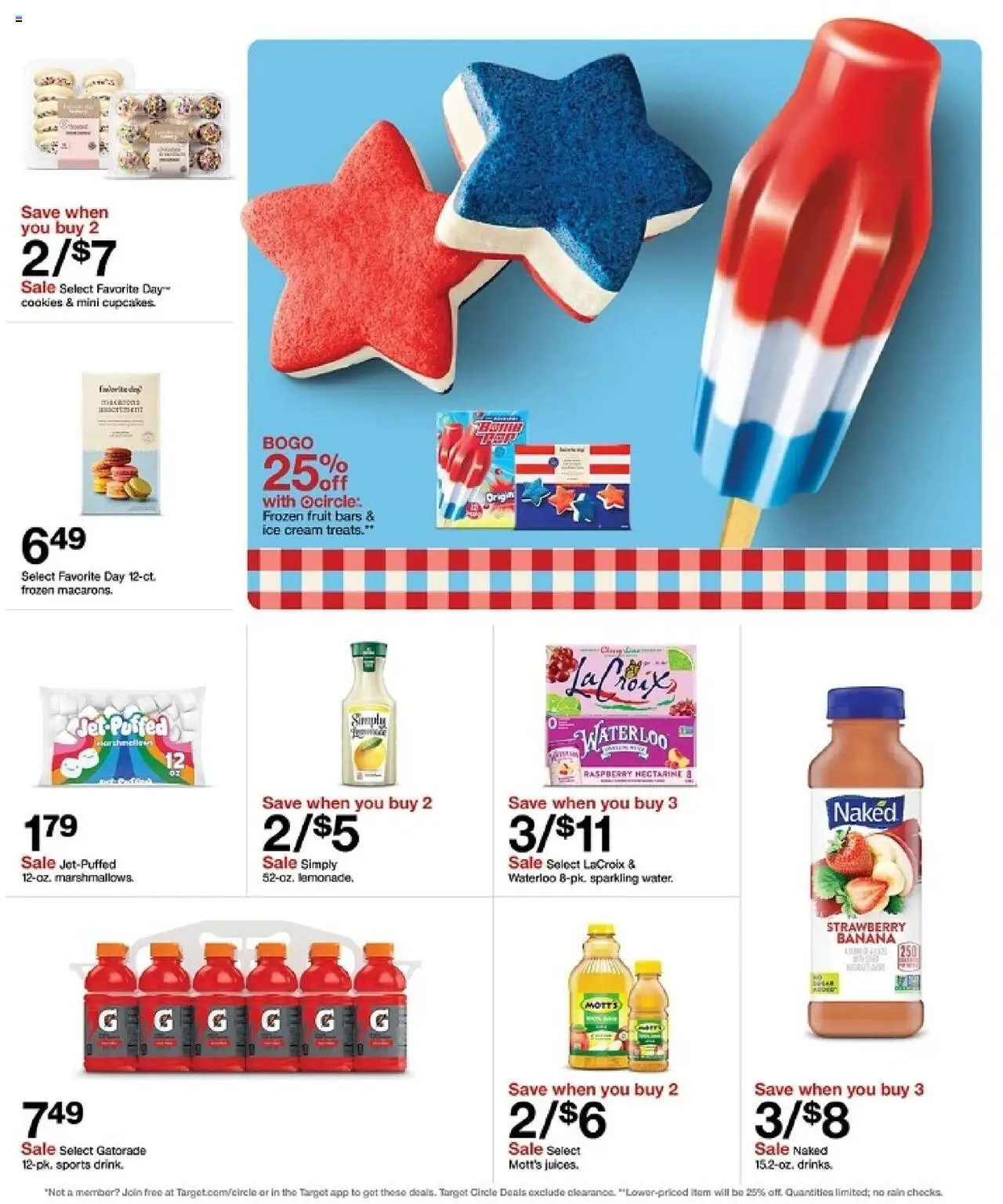 Target Weekly Ad - valid from 24.08.2025 | Page: 5 | Products: Cream, Cookies, Ice cream, Raspberry