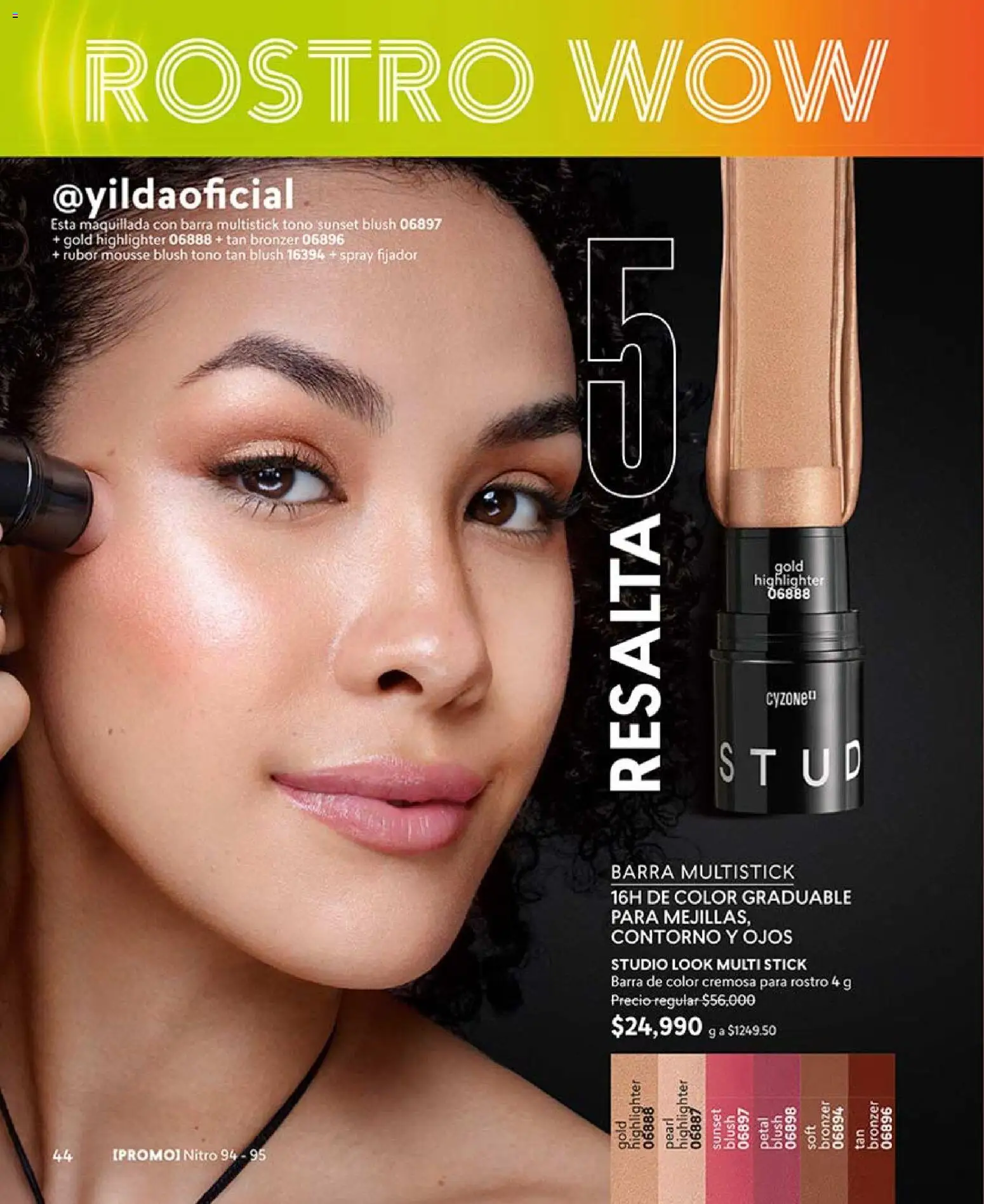 CyZone revista - valida desde el 01.05.2026 | Página: 44 | Productos: Fijador, Rubor, Contorno, Mousse