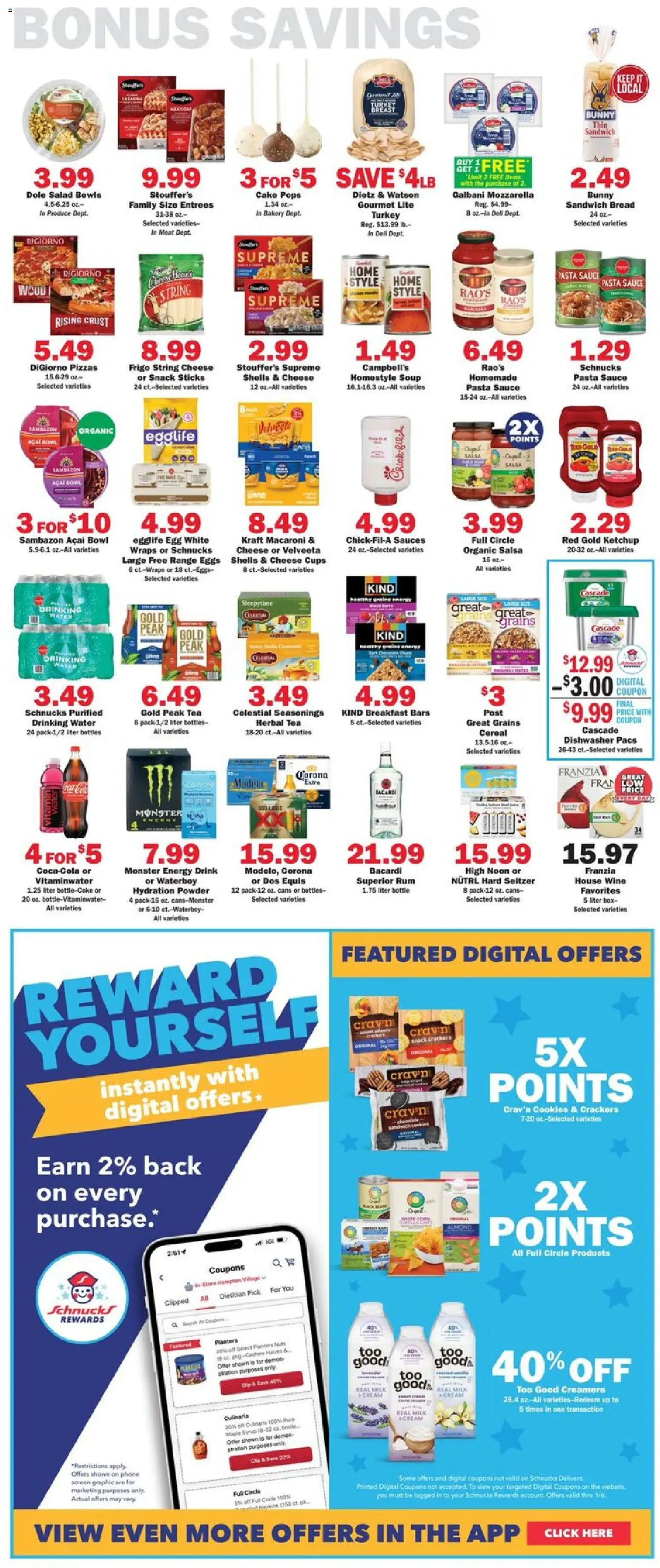 Schnucks Weekly Print Ad - IN - valid from 02.01.2026 | Page: 5 | Products: Cheese, Pasta, Ketchup, Water
