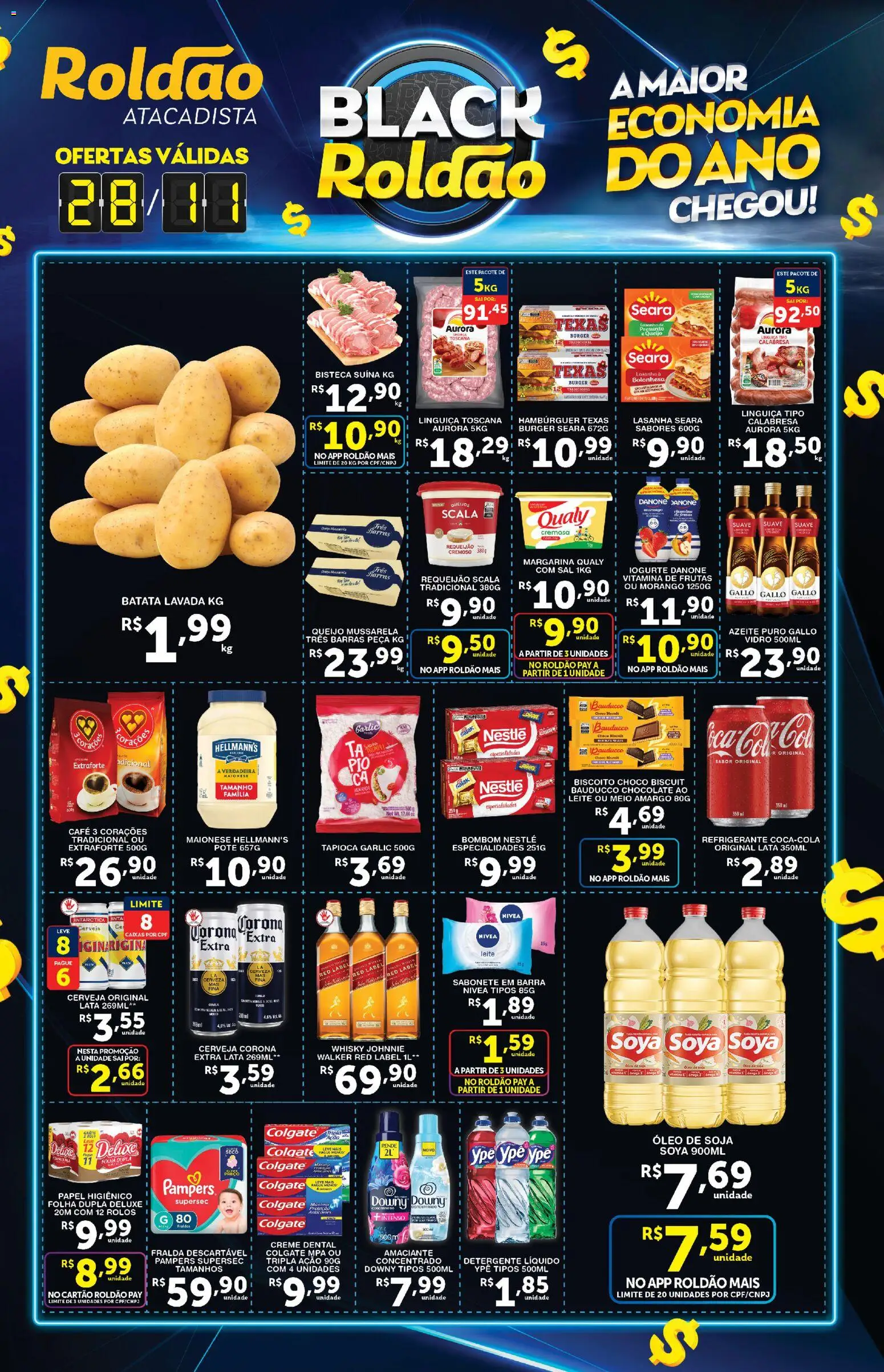 Roldão Folheto - válido de 28.11.2025 | Página: 1 | Produtos: Queijo, Lasanha, Sal, Margarina